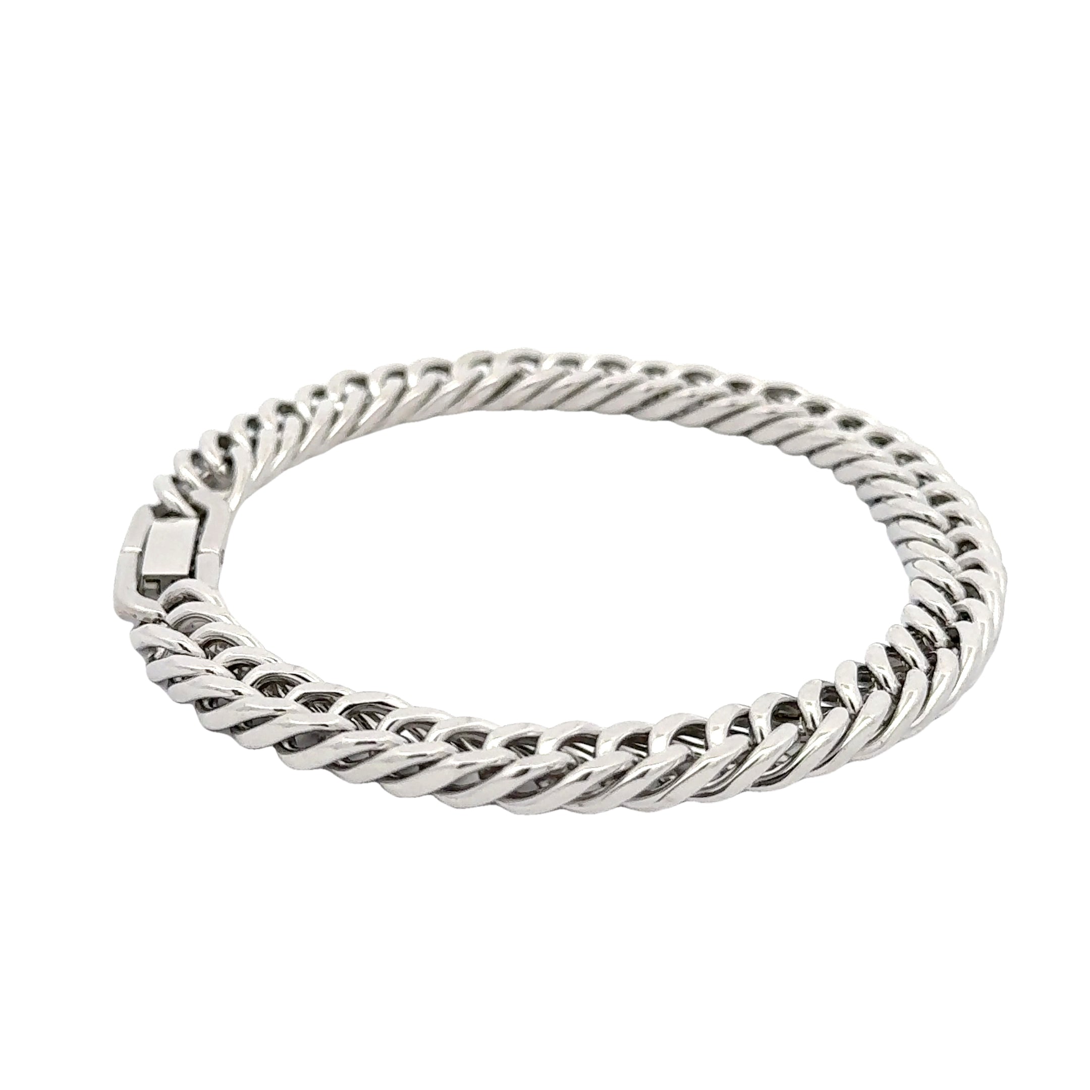 Compact Curb Chain Link Bracelet, 8mm