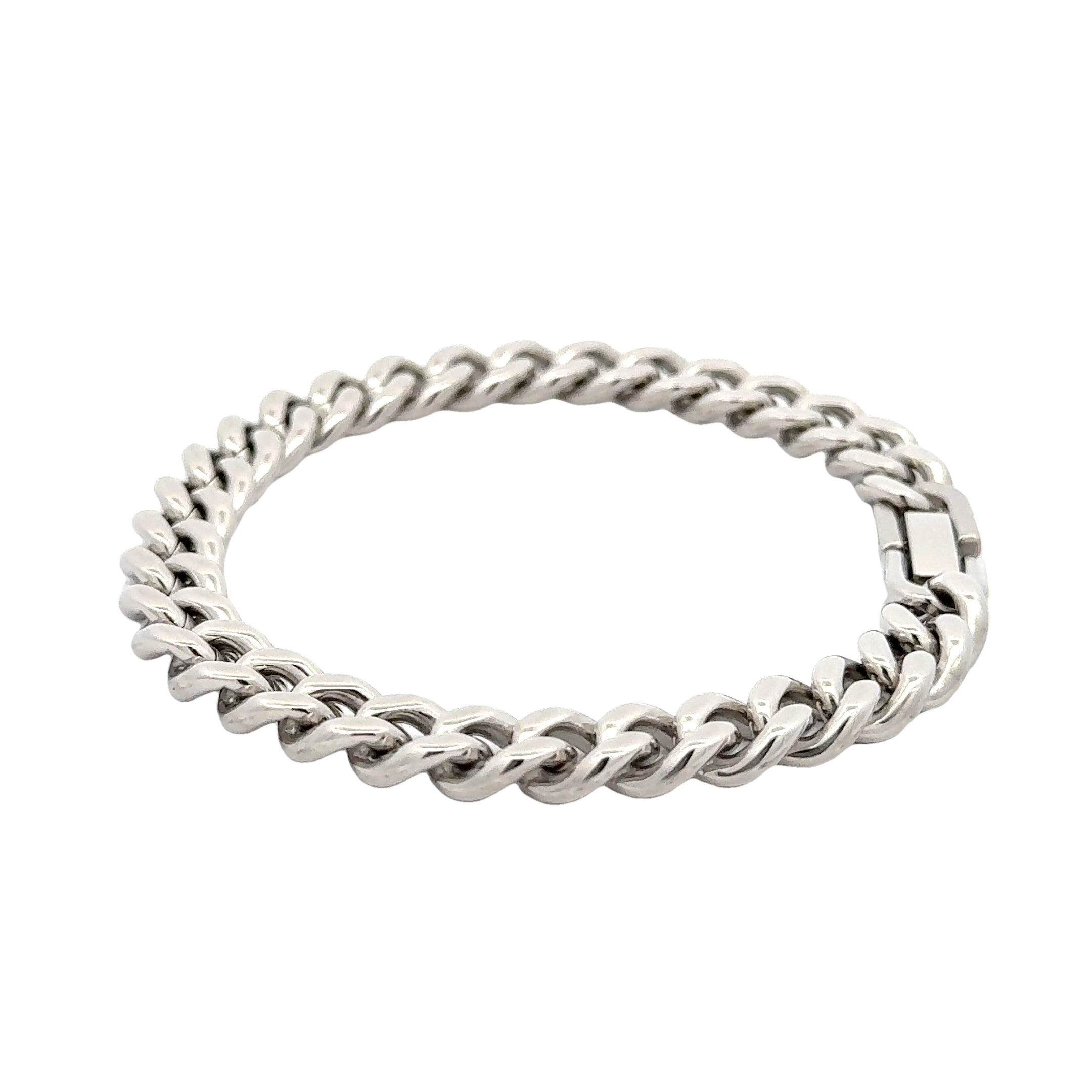 Cuban Curb Chain Link Bracelet, 9mm