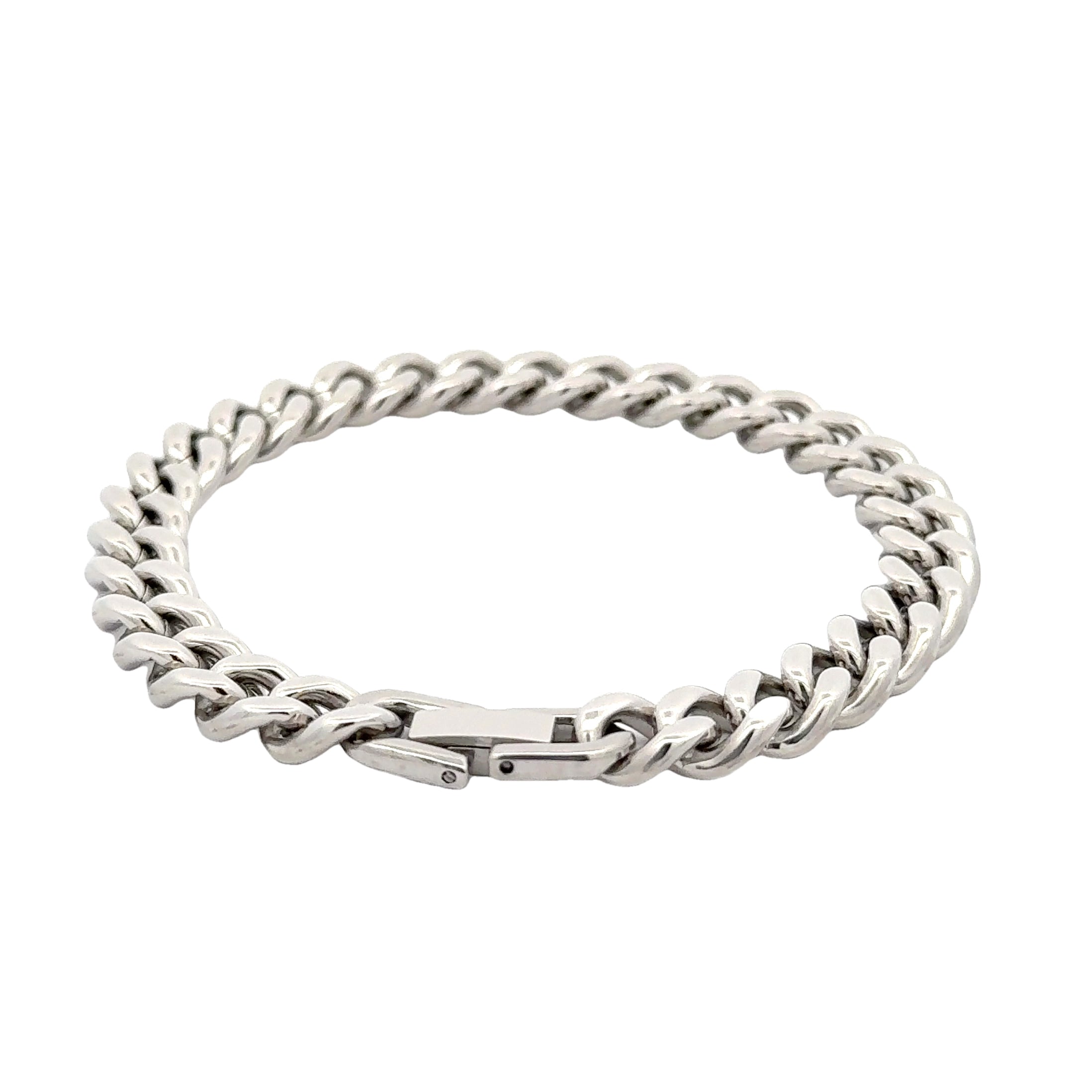 Cuban Curb Chain Link Bracelet, 9mm