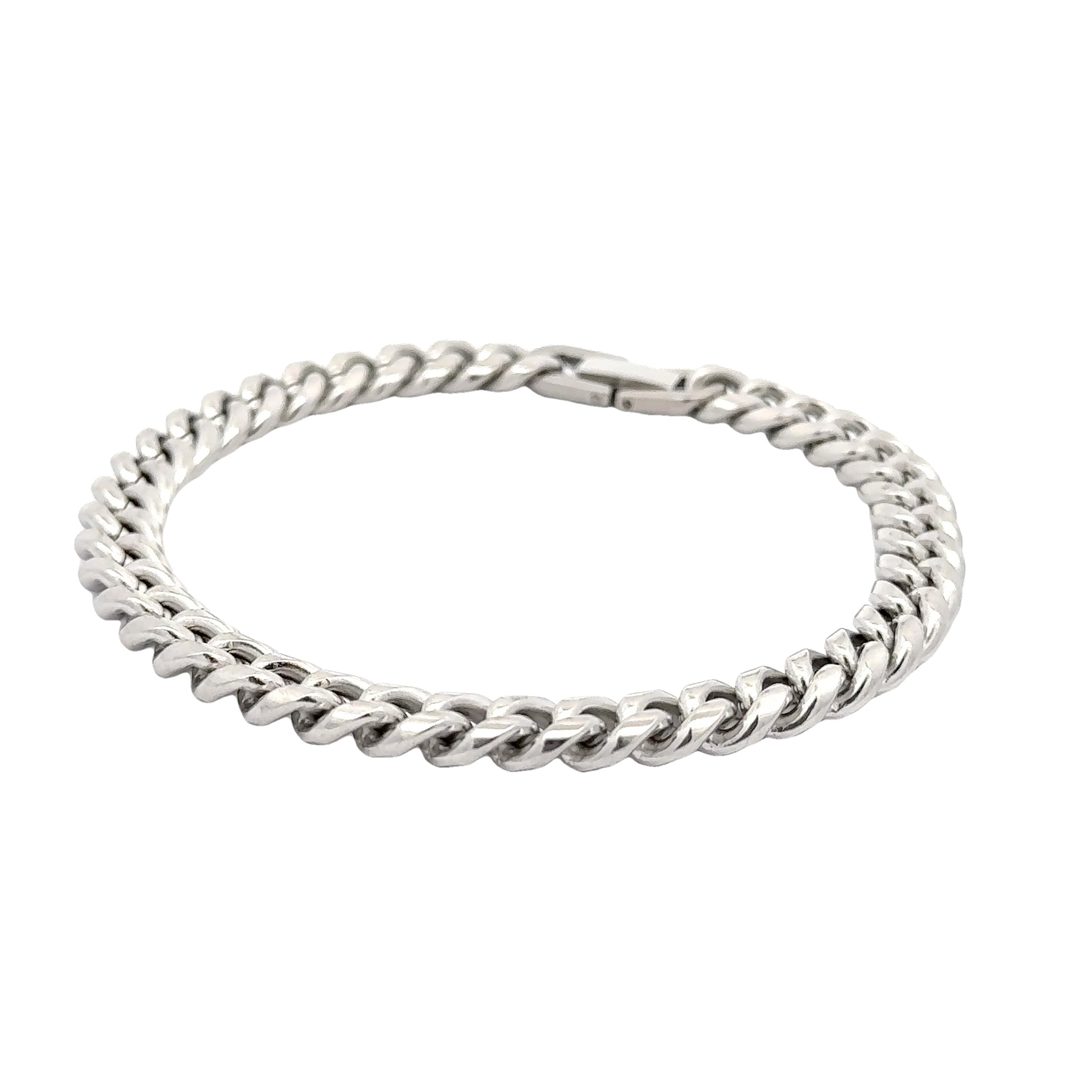 Cuban Curb Chain Link Bracelet, 8mm