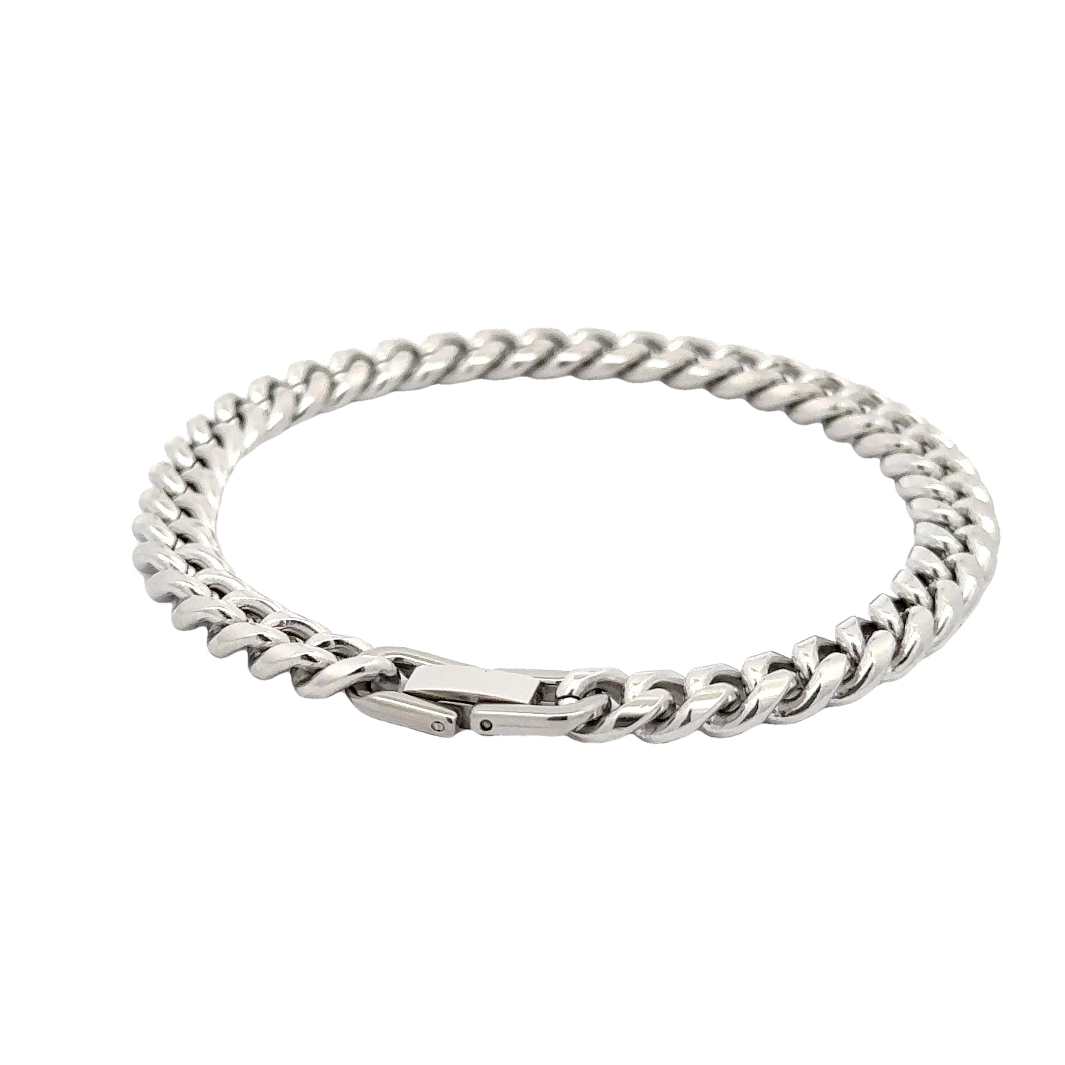 Cuban Curb Chain Link Bracelet, 8mm