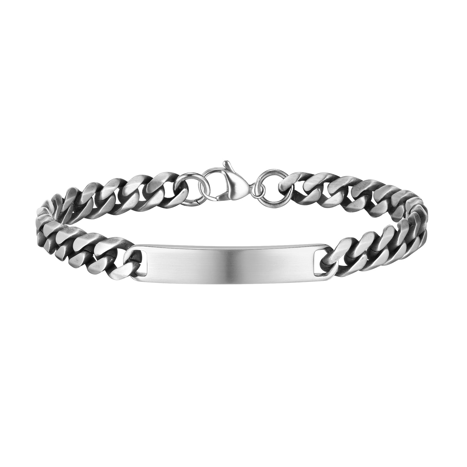 Name Tag Bracelet, Stainless Steel, 8.8mm