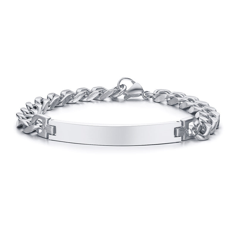 Name Tag Bracelet, Stainless Steel