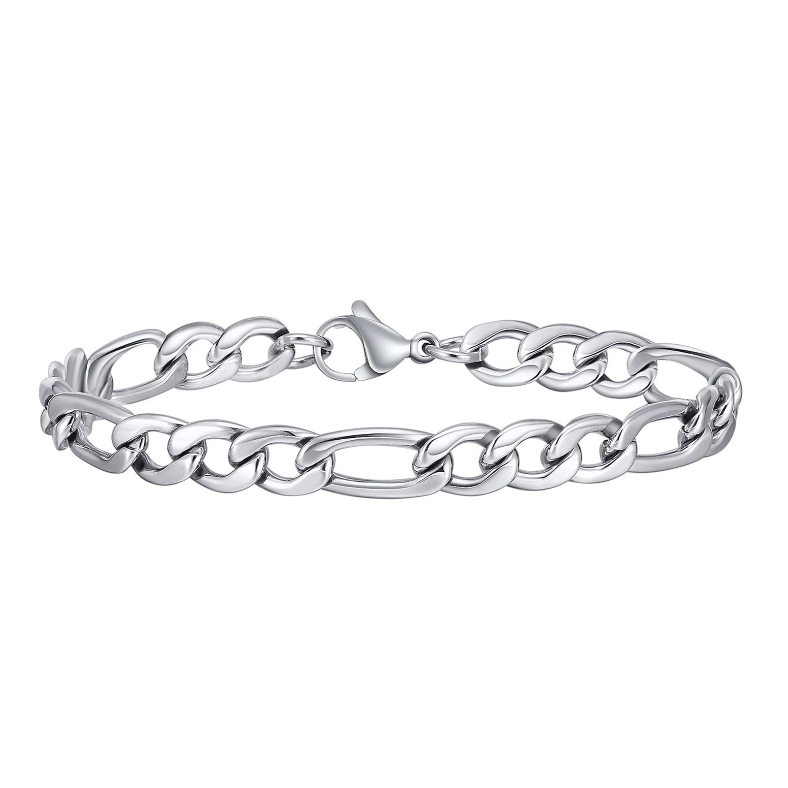 Figaro Chain Bracelet, 9mm