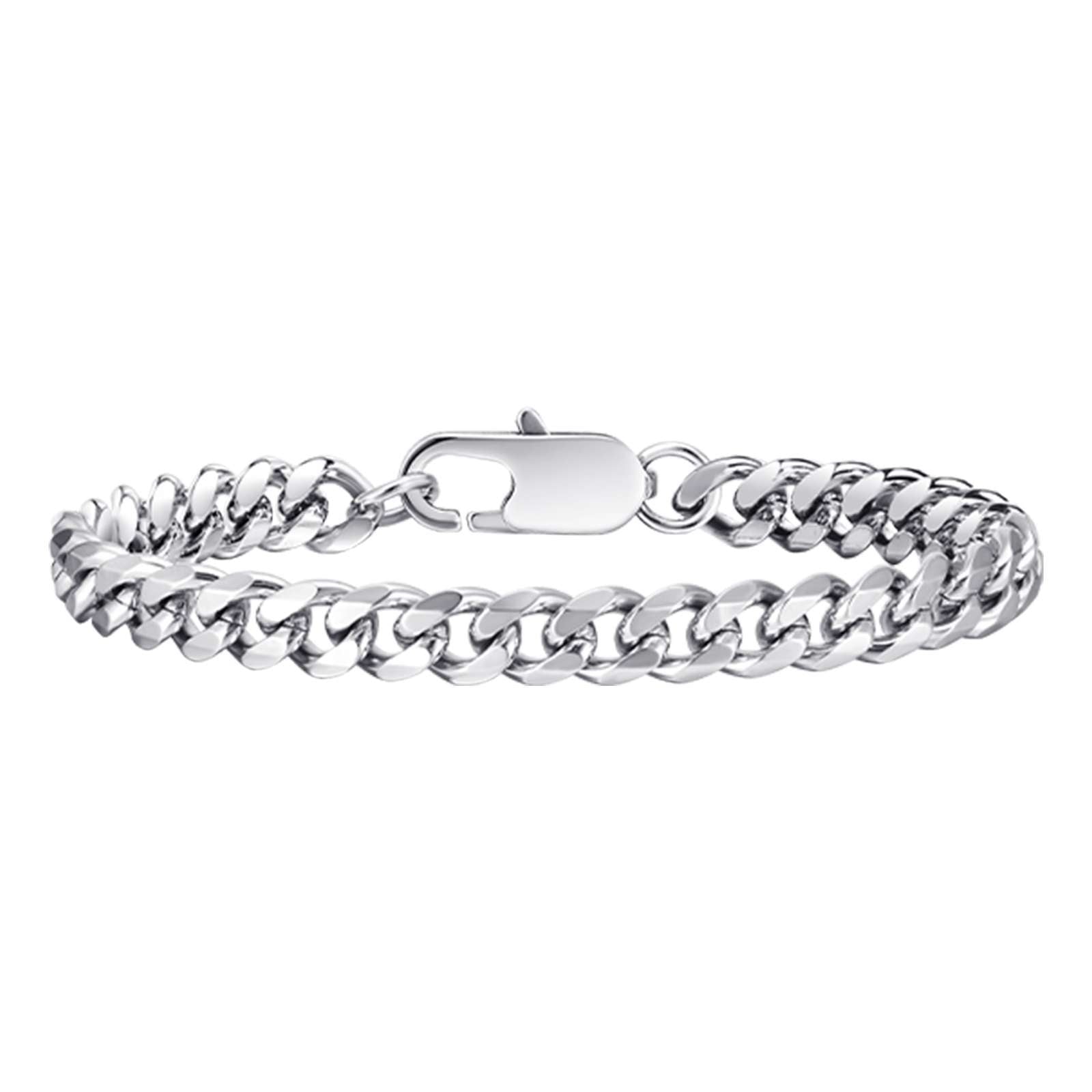 Cuban Chain Link Bracelet, 7mm