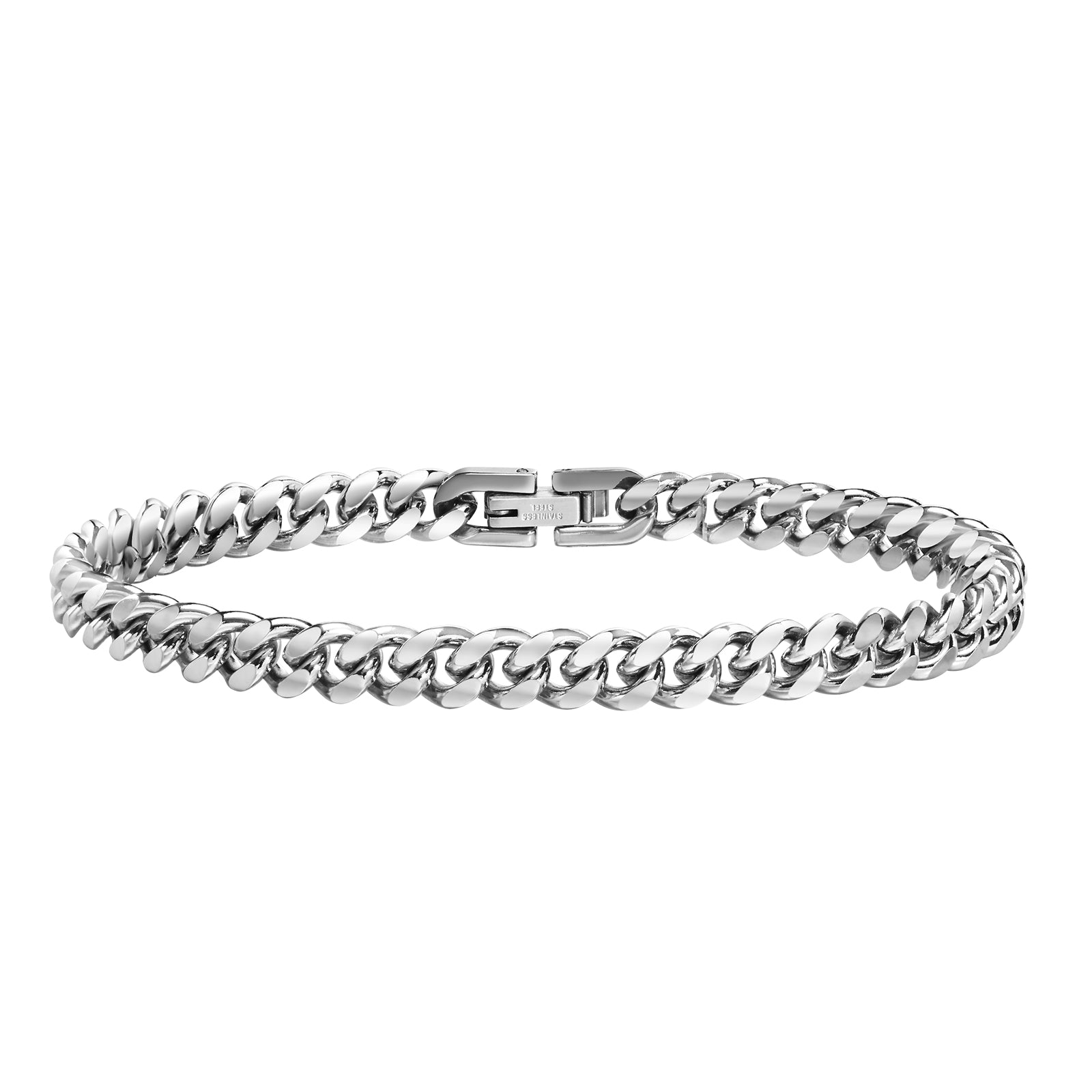 Cuban Chain Link Bracelet, 6mm