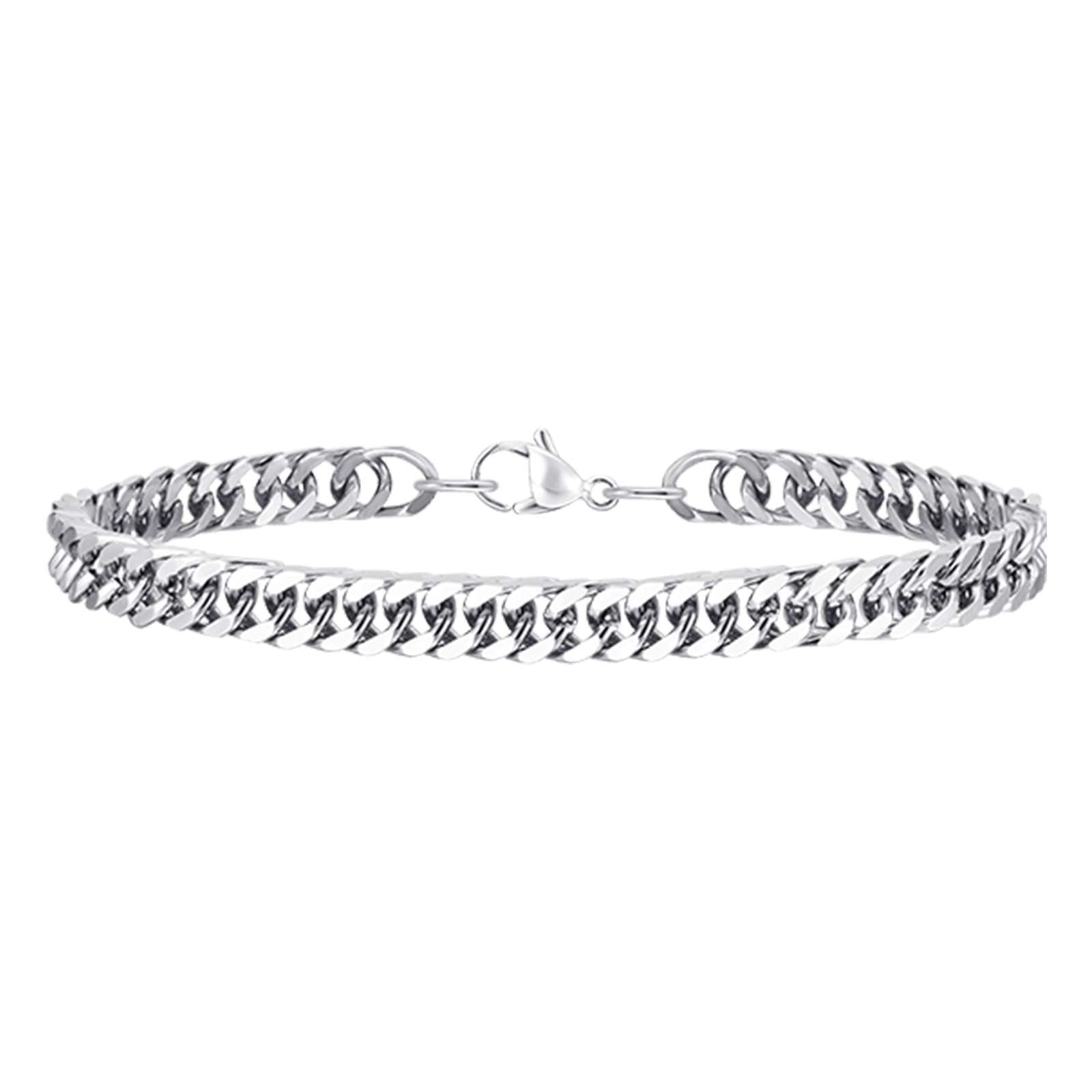 Curb Chain Link Bracelet, 3mm