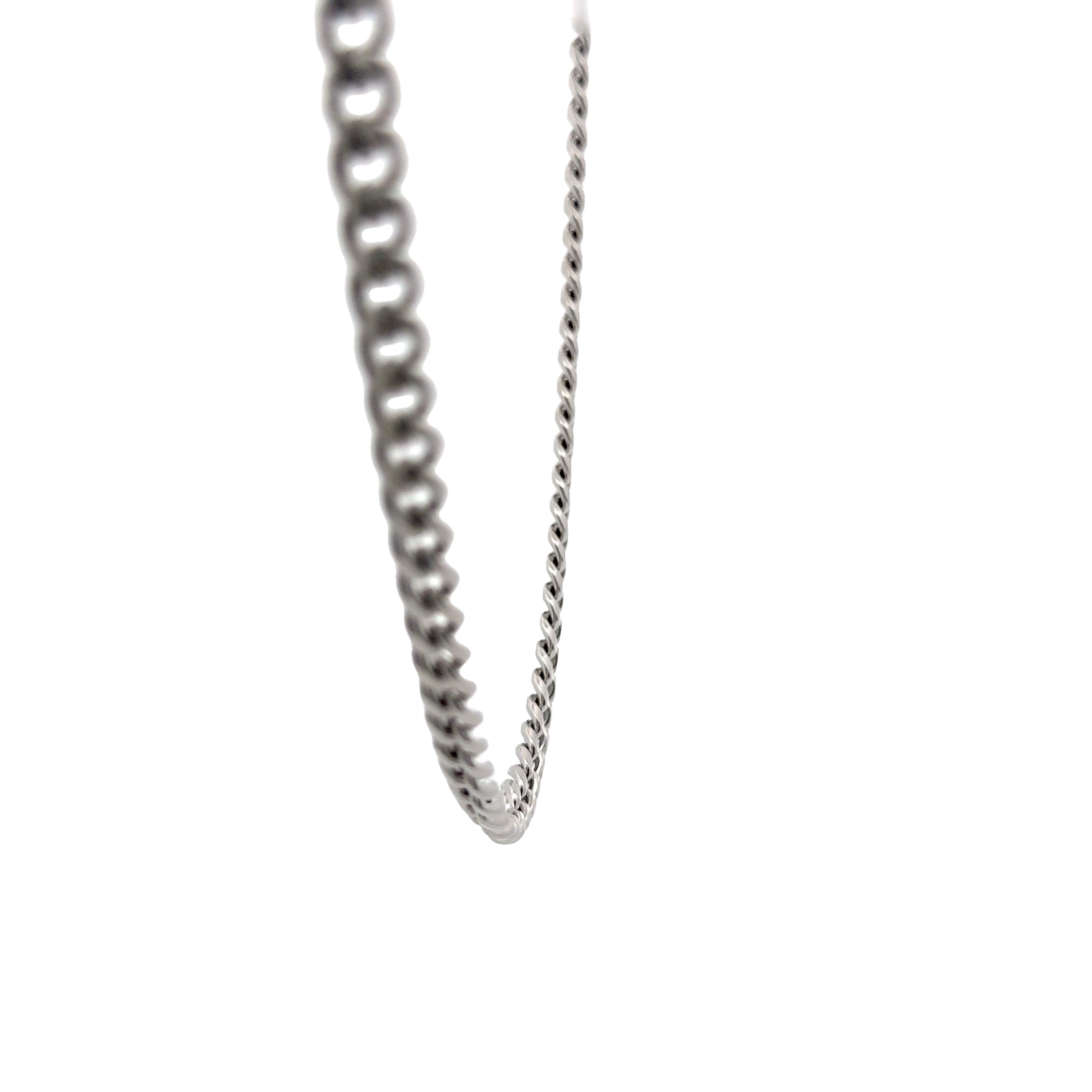 Curb Chain Necklace, Silver, 7mm