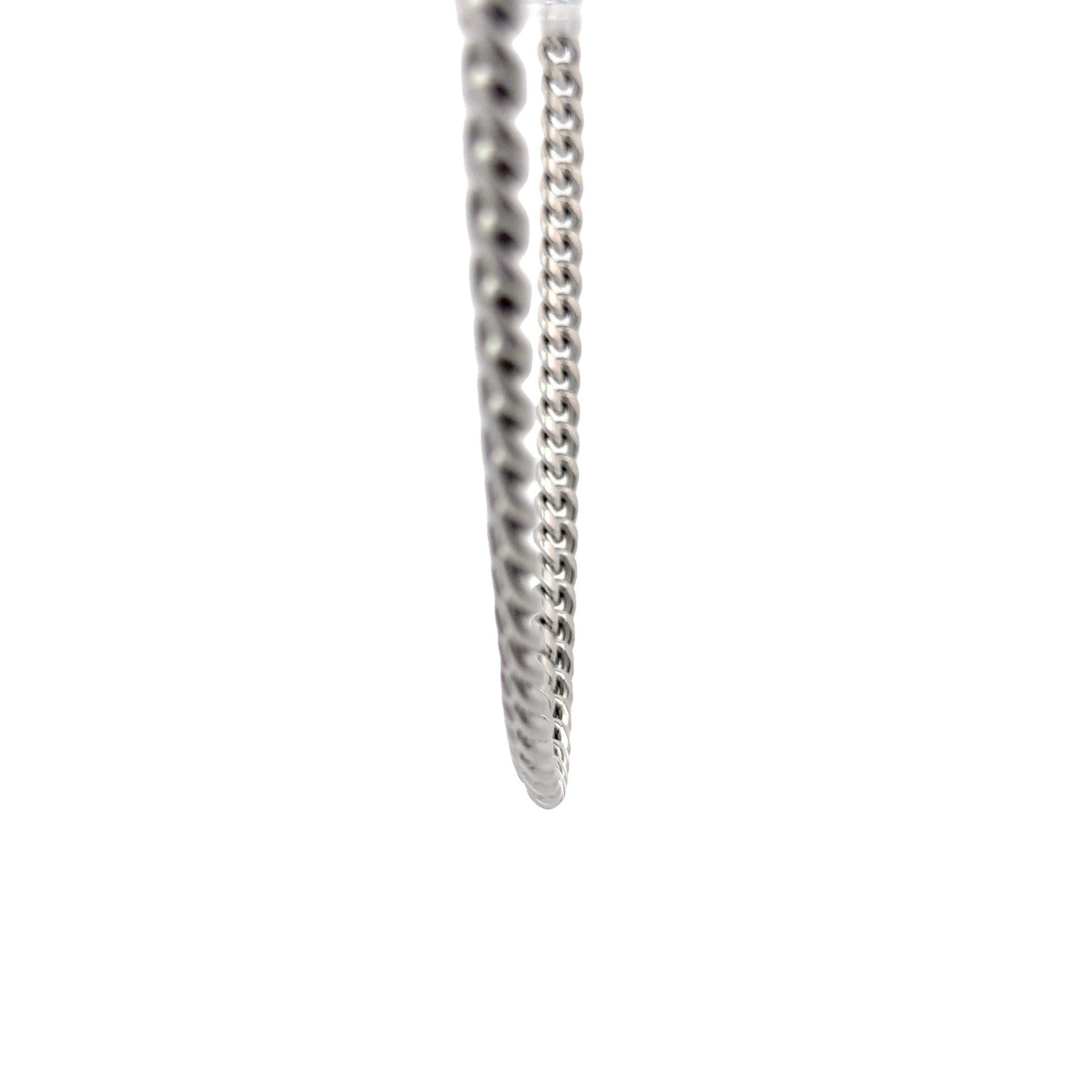 Curb Chain Necklace, Silver, 9mm