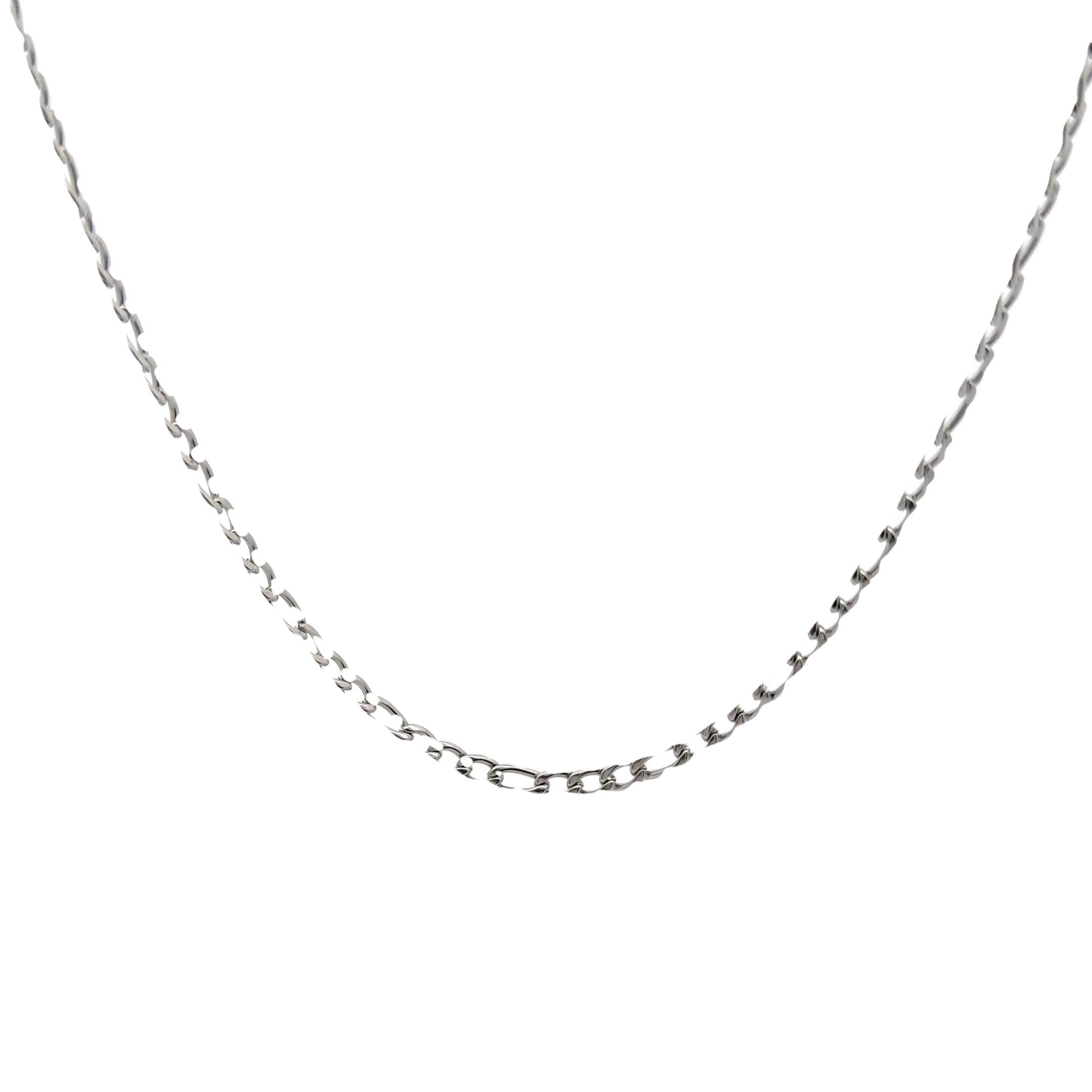 Figaro Chain Necklace, Silver, 5mm