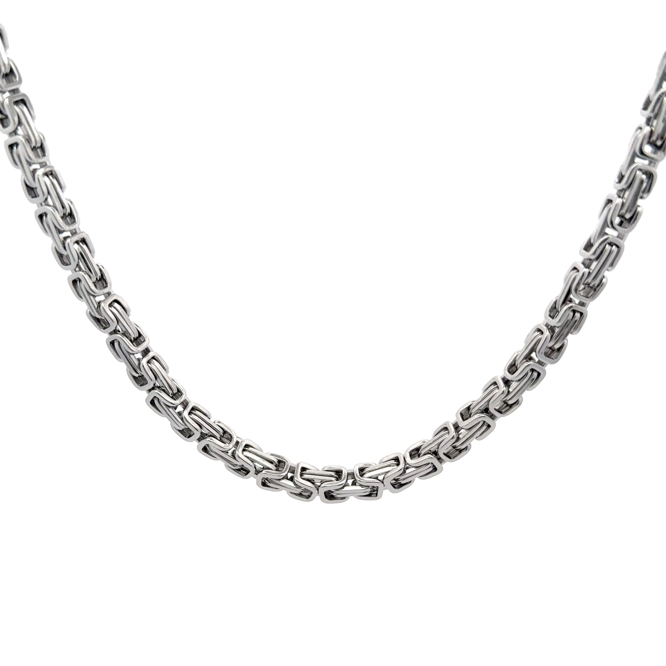 Byzantine Chain Necklace, Silver, 6mm