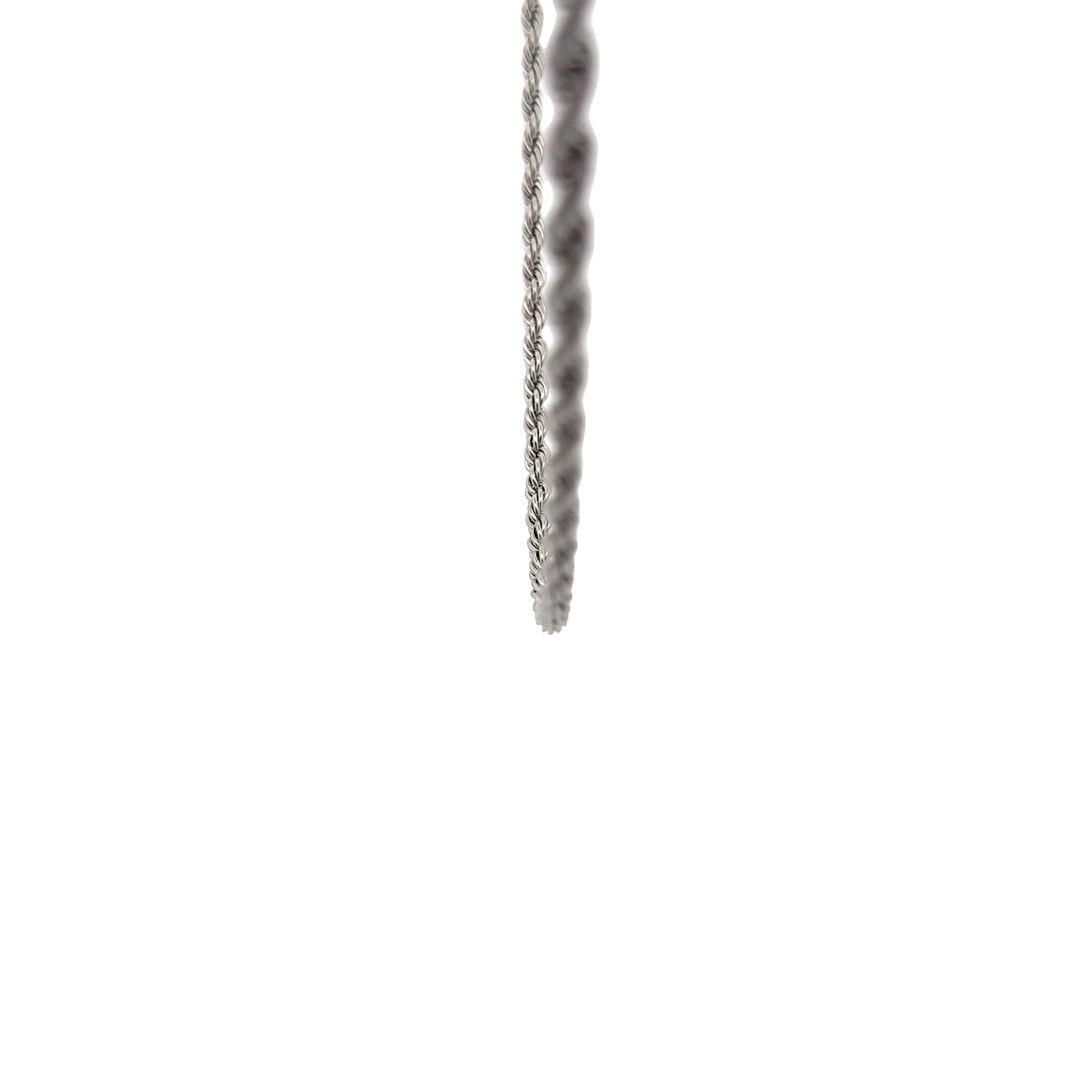 Twisted Rope Chain Necklace, Silver, 2mm