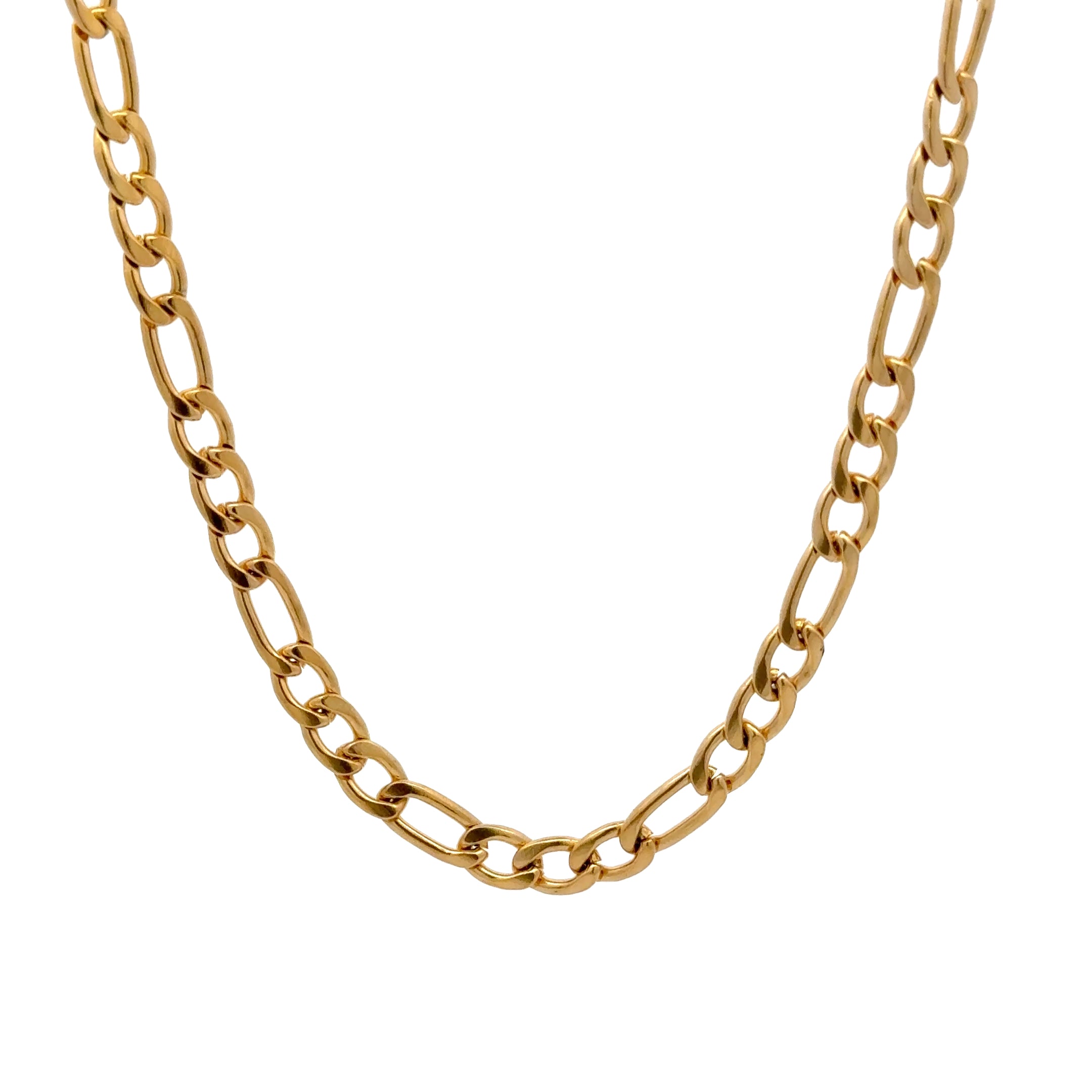 Gold Figaro Link Chain Necklace, 5mm