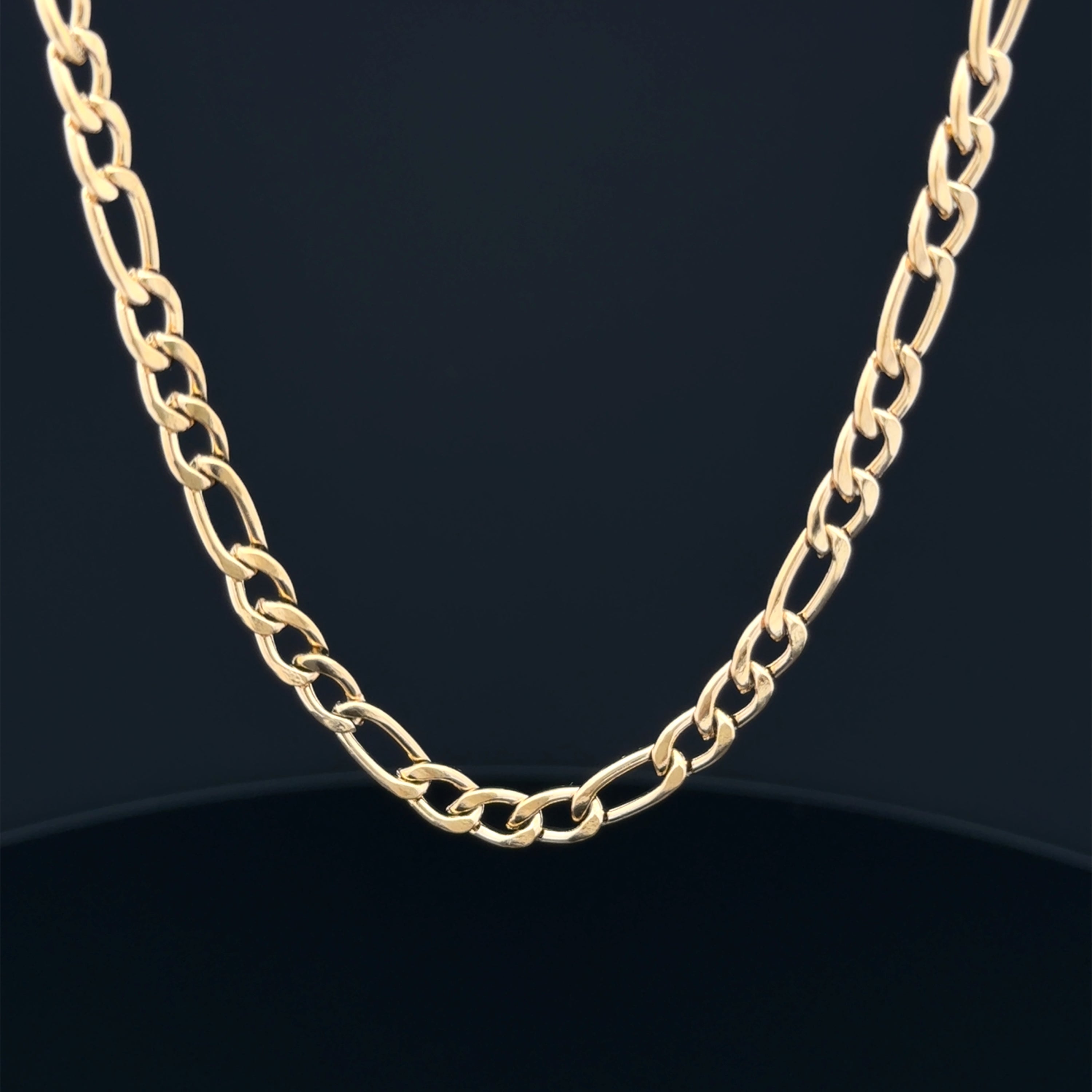 Gold Figaro Link Chain Necklace, 5mm