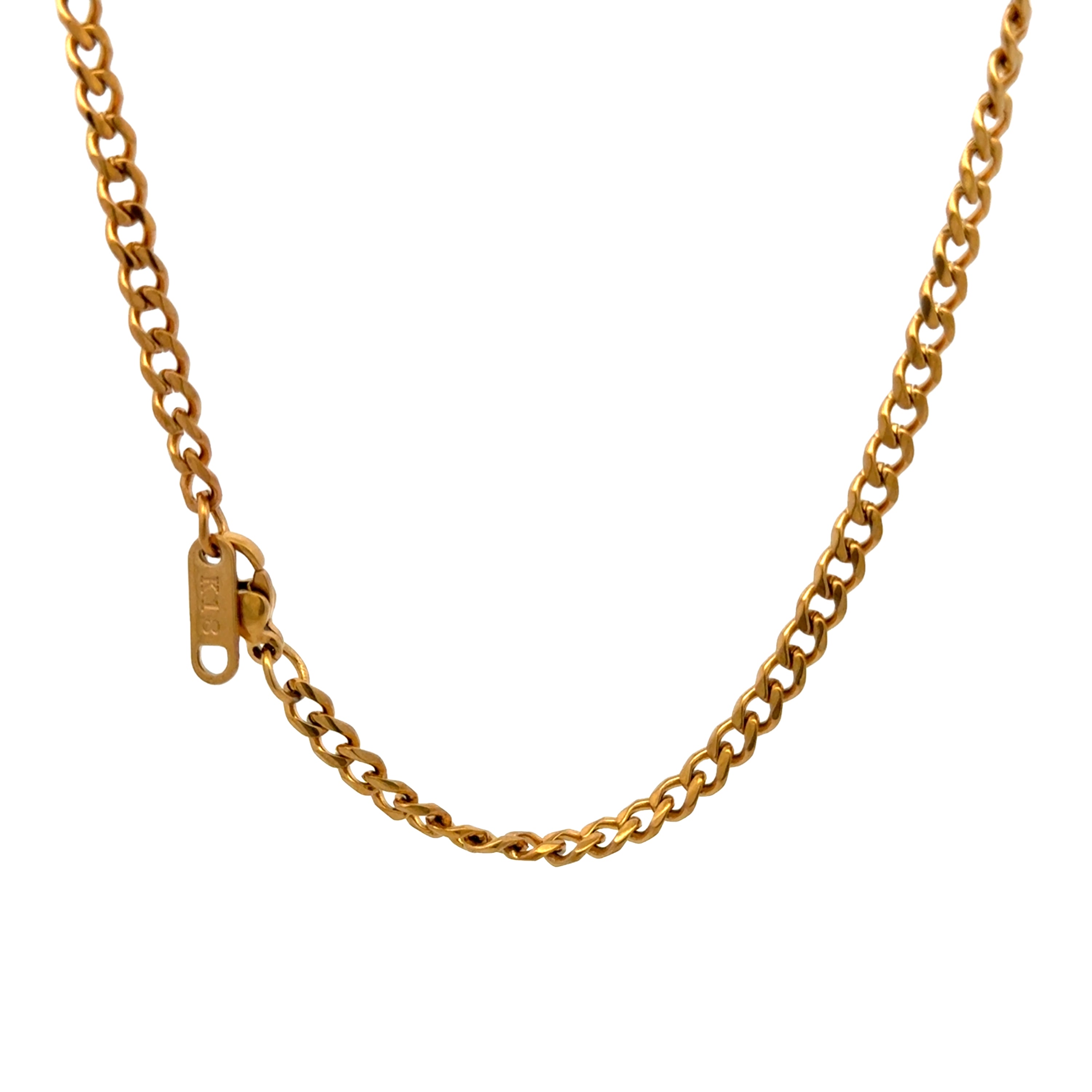 18K Curb Link Chain Necklace, Gold, 3.6mm