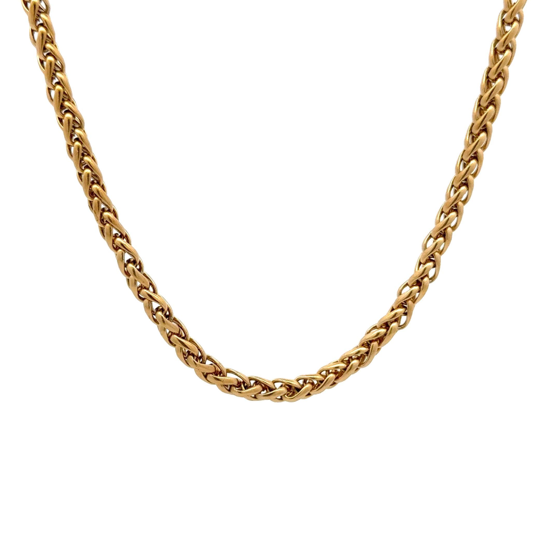 Gold Wheat Chain Necklace, 3mm