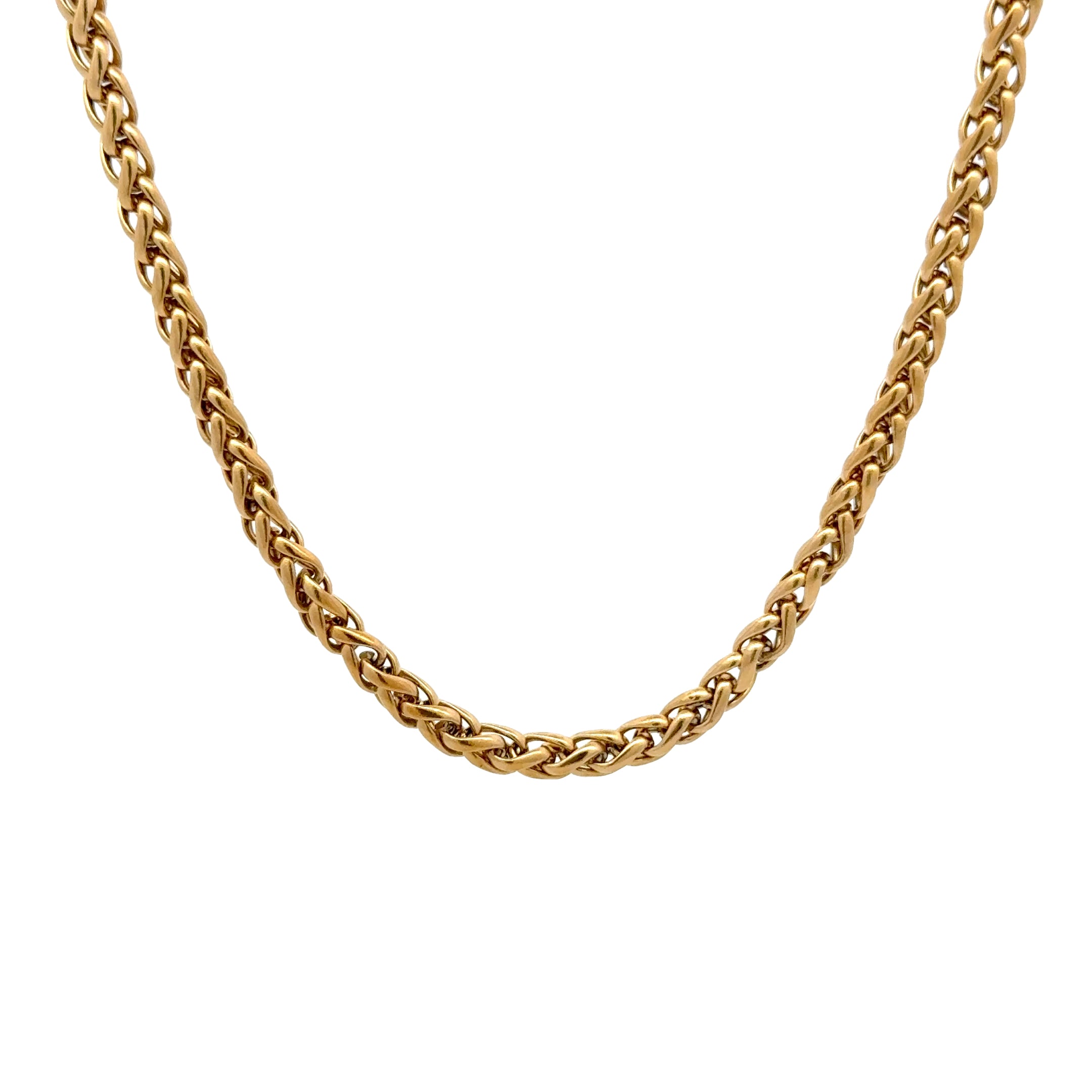 Gold Wheat Chain Necklace, 3mm