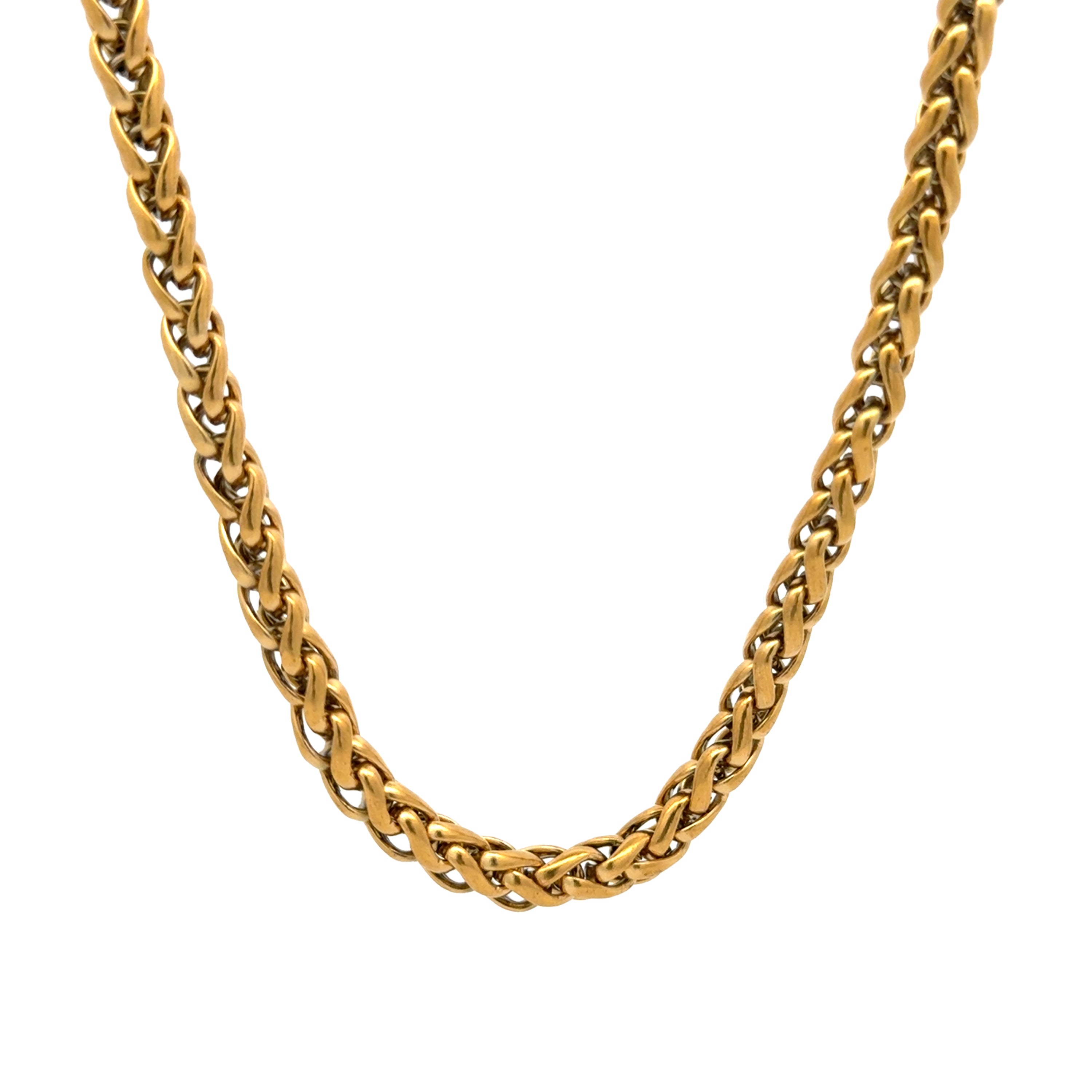 Gold Wheat Chain Necklace, 5mm