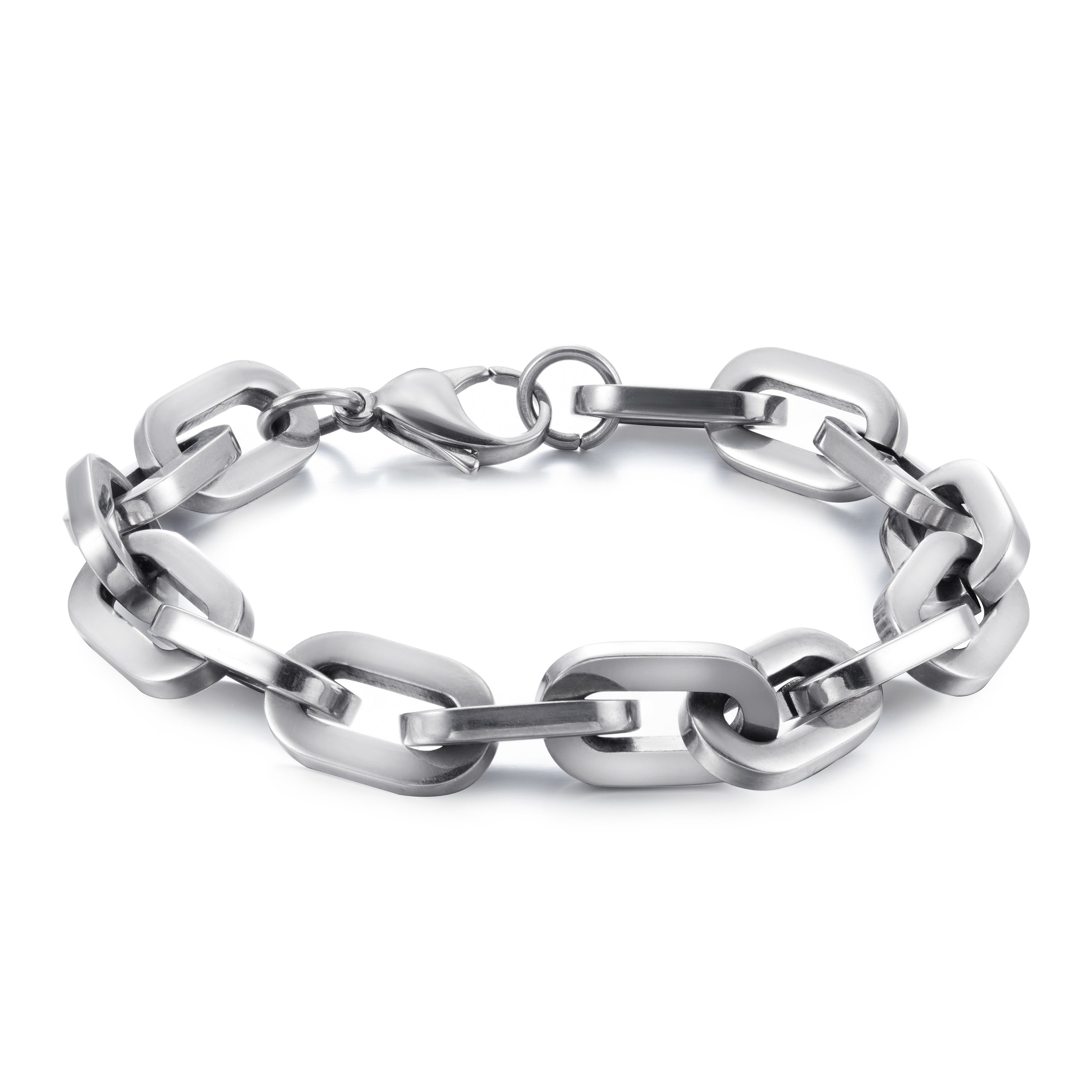 Chain Link Bracelet, Silver, Polished