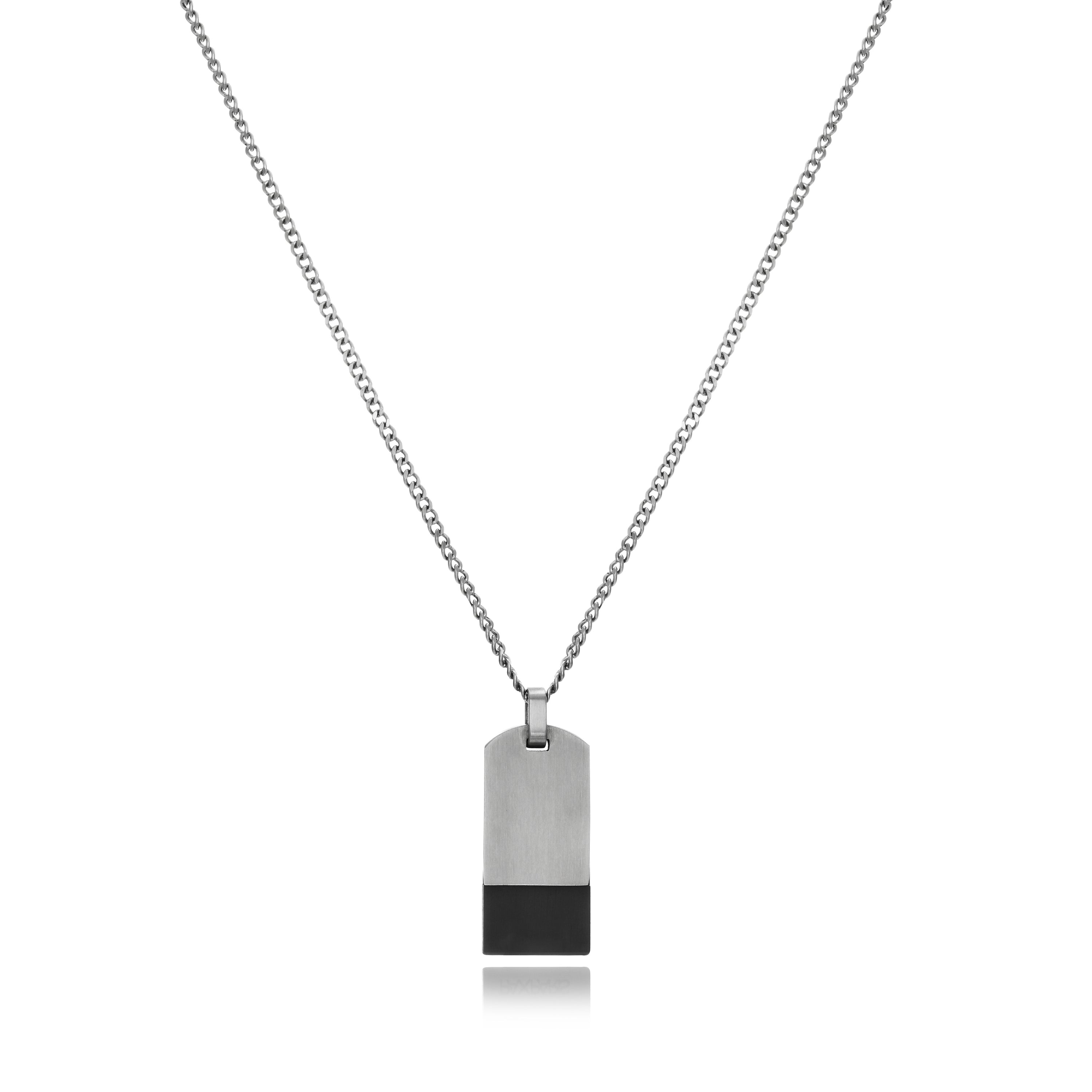 Two-tone Tag Pendant