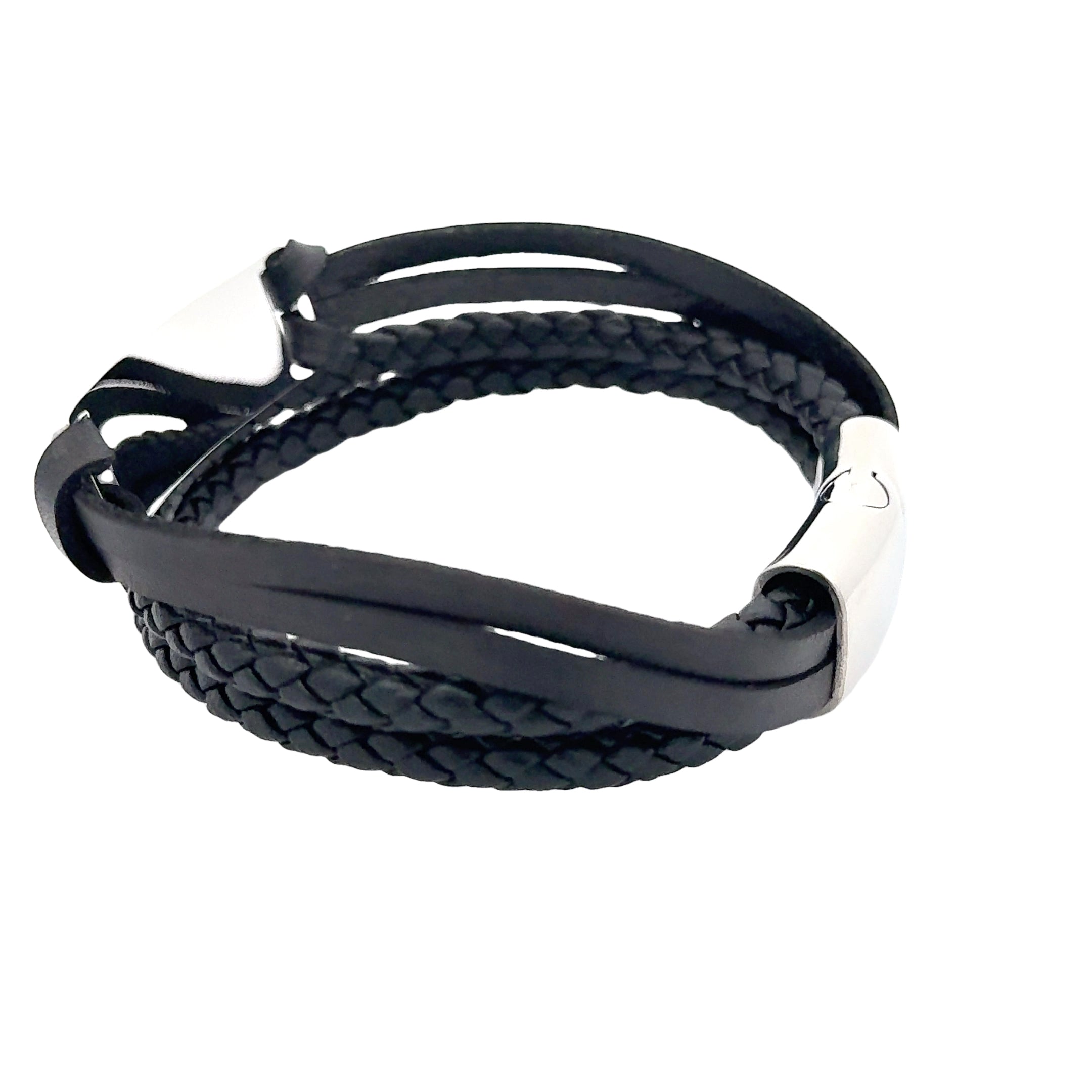 Double-braided Vegan Leather Rope Bracelet, 5mm