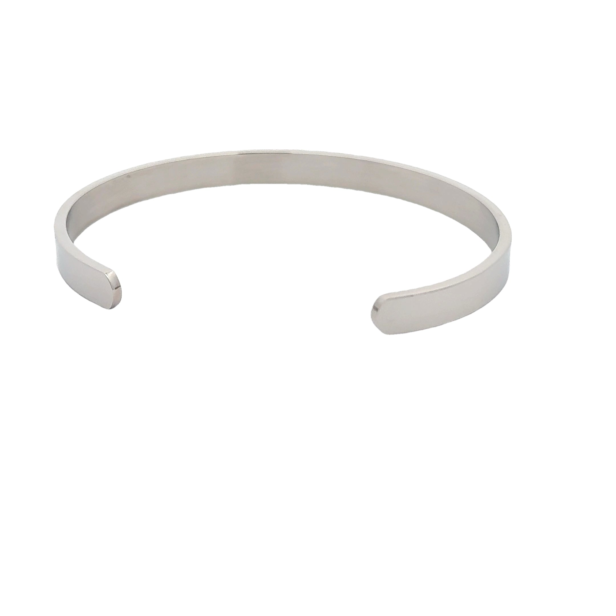 Men's Silver Cuff Bracelet, 6mm