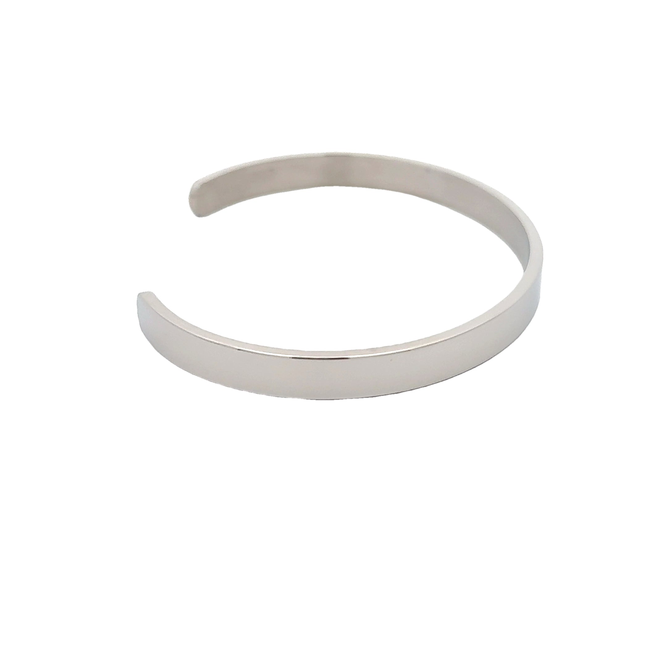 Men's Silver Cuff Bracelet, 6mm