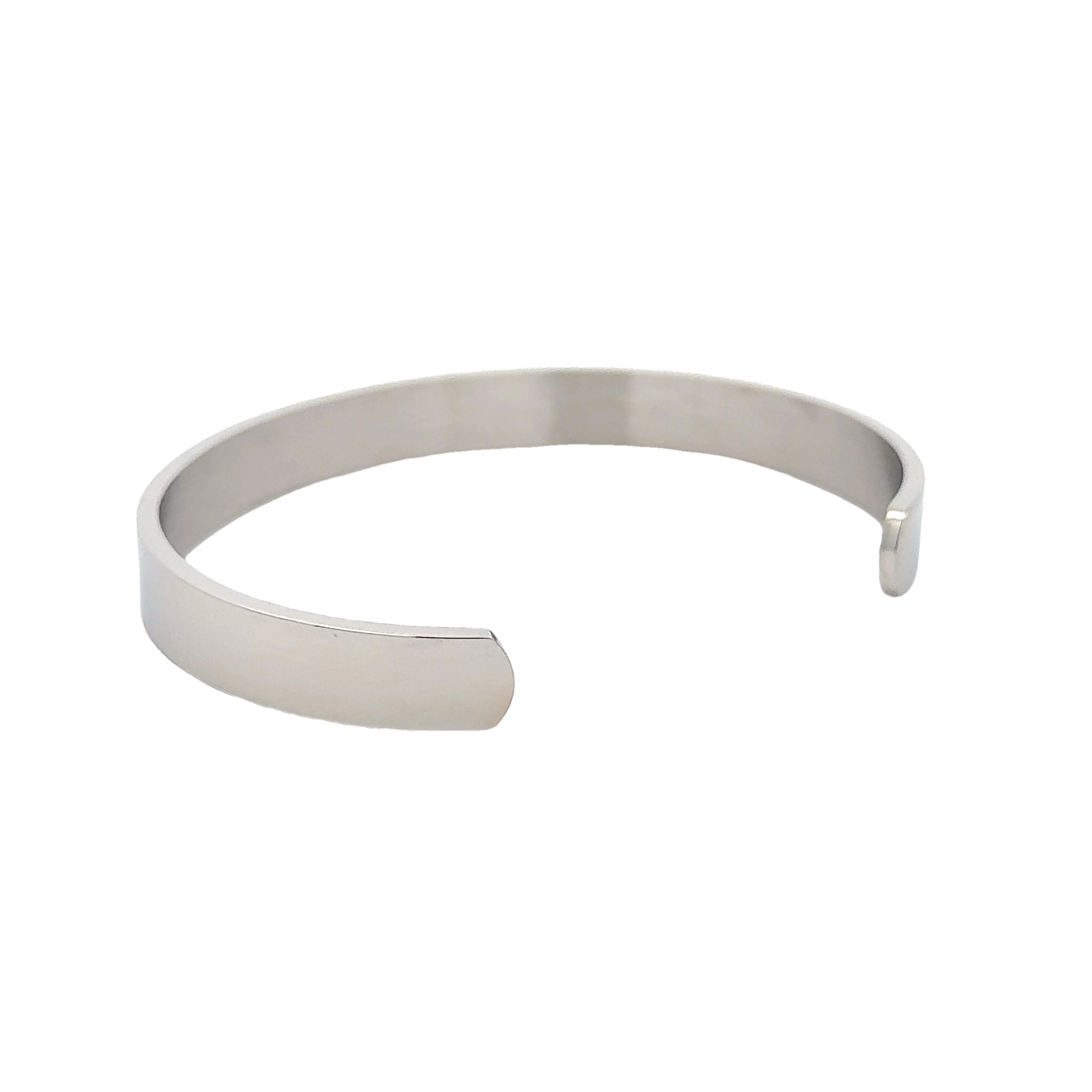 Men's Silver Cuff Bracelet, 8mm