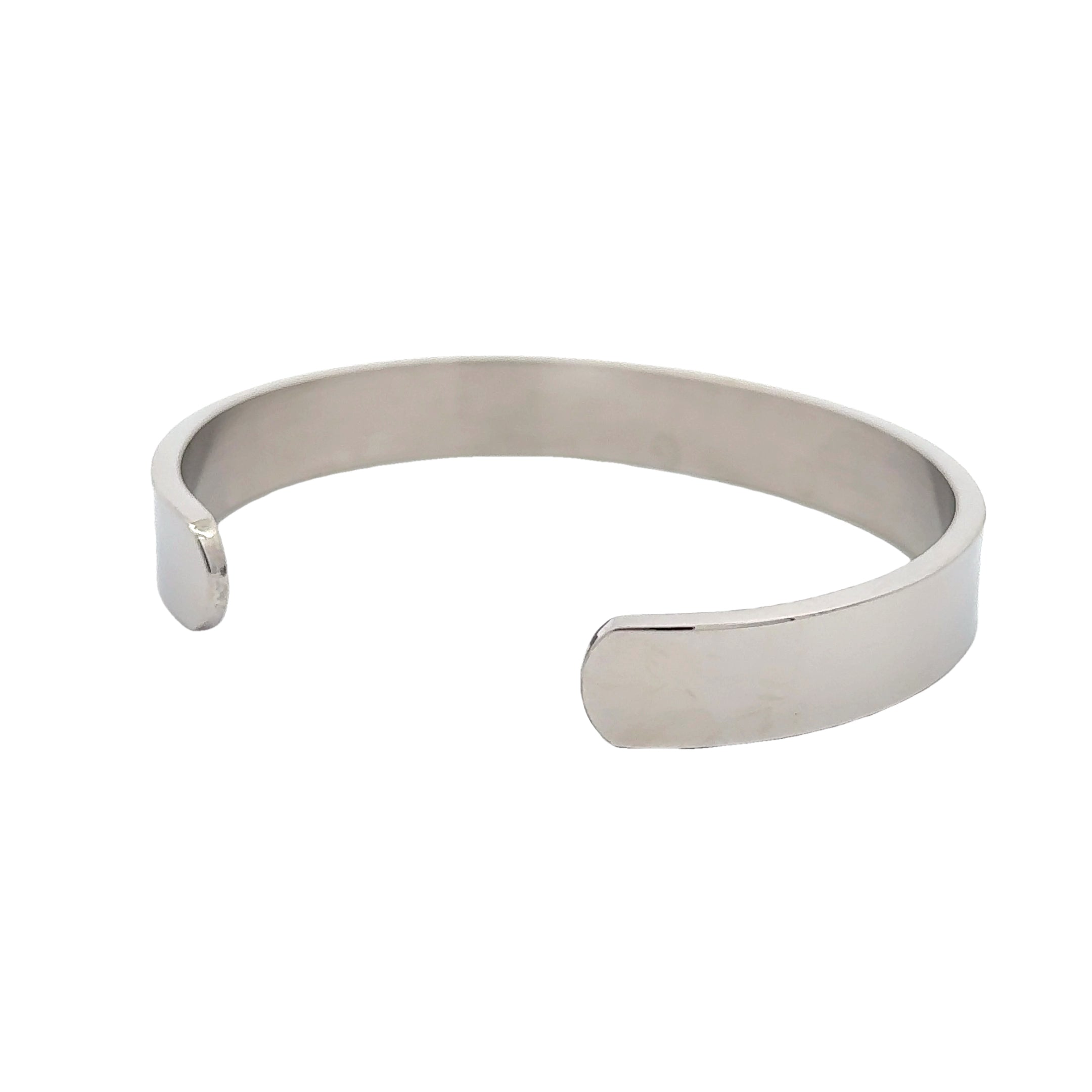 Men's Silver Cuff Bracelet, 10mm