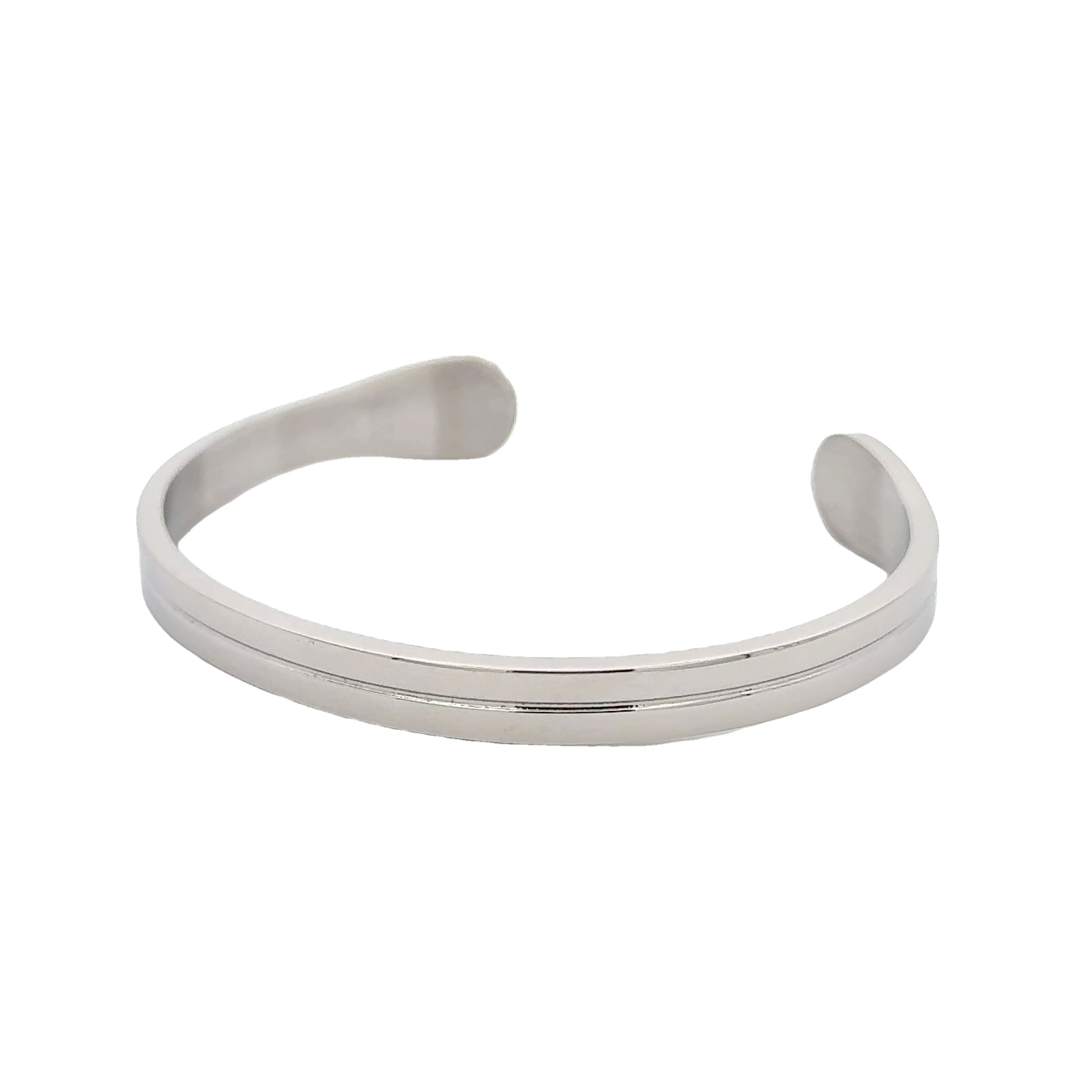 Men's Silver Cuff Bracelet, 10.5mm