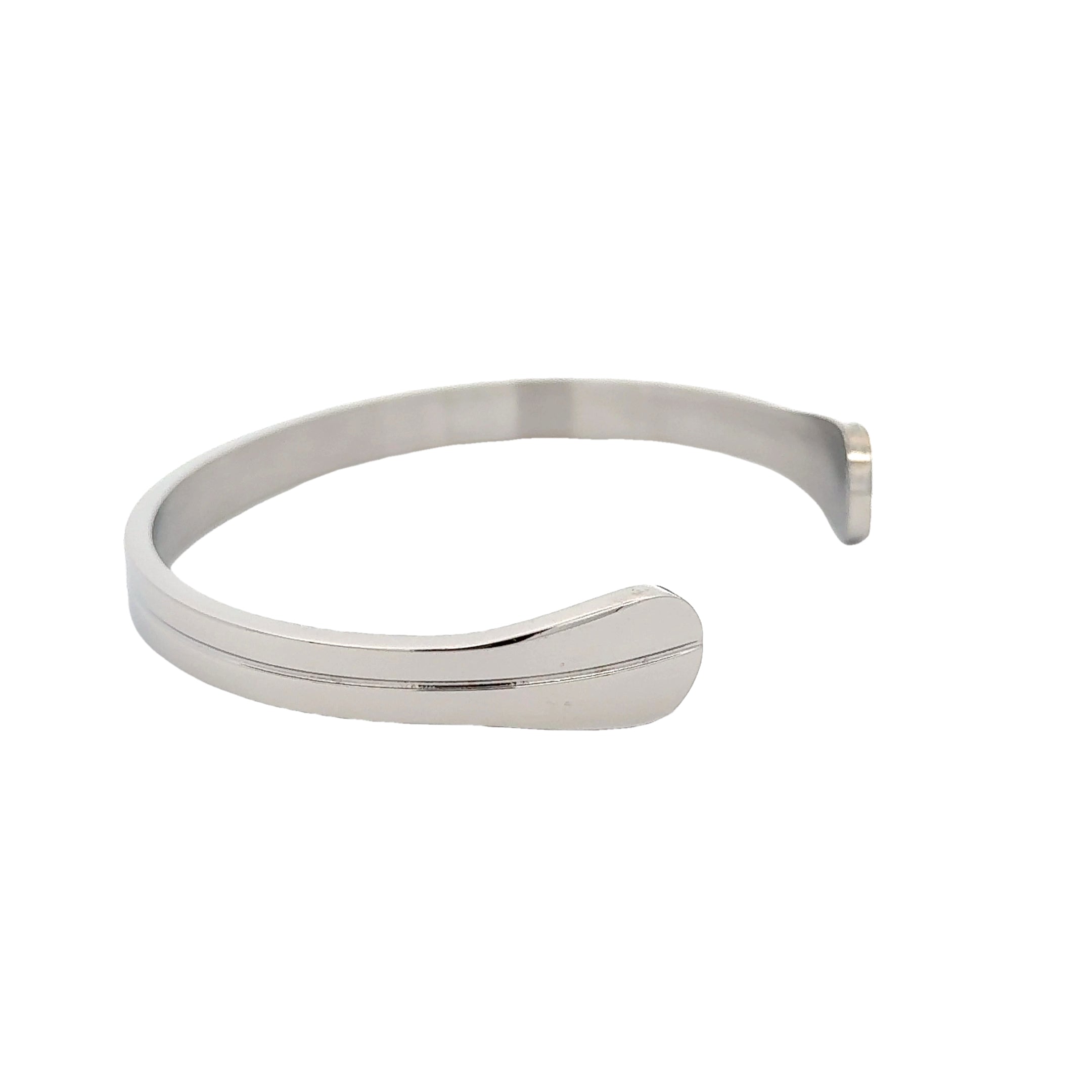 Men's Silver Cuff Bracelet, 10.5mm