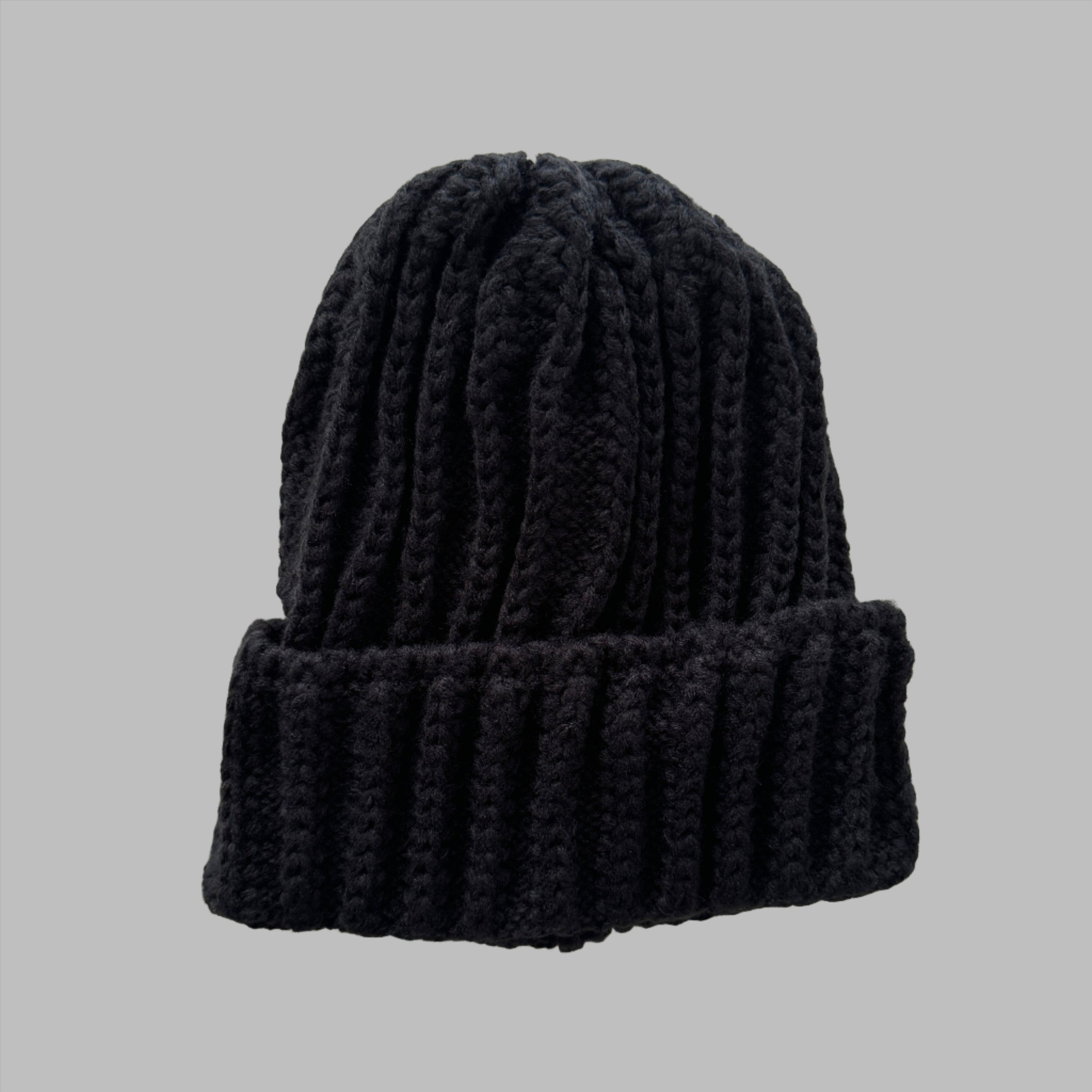 mens black knit beanie