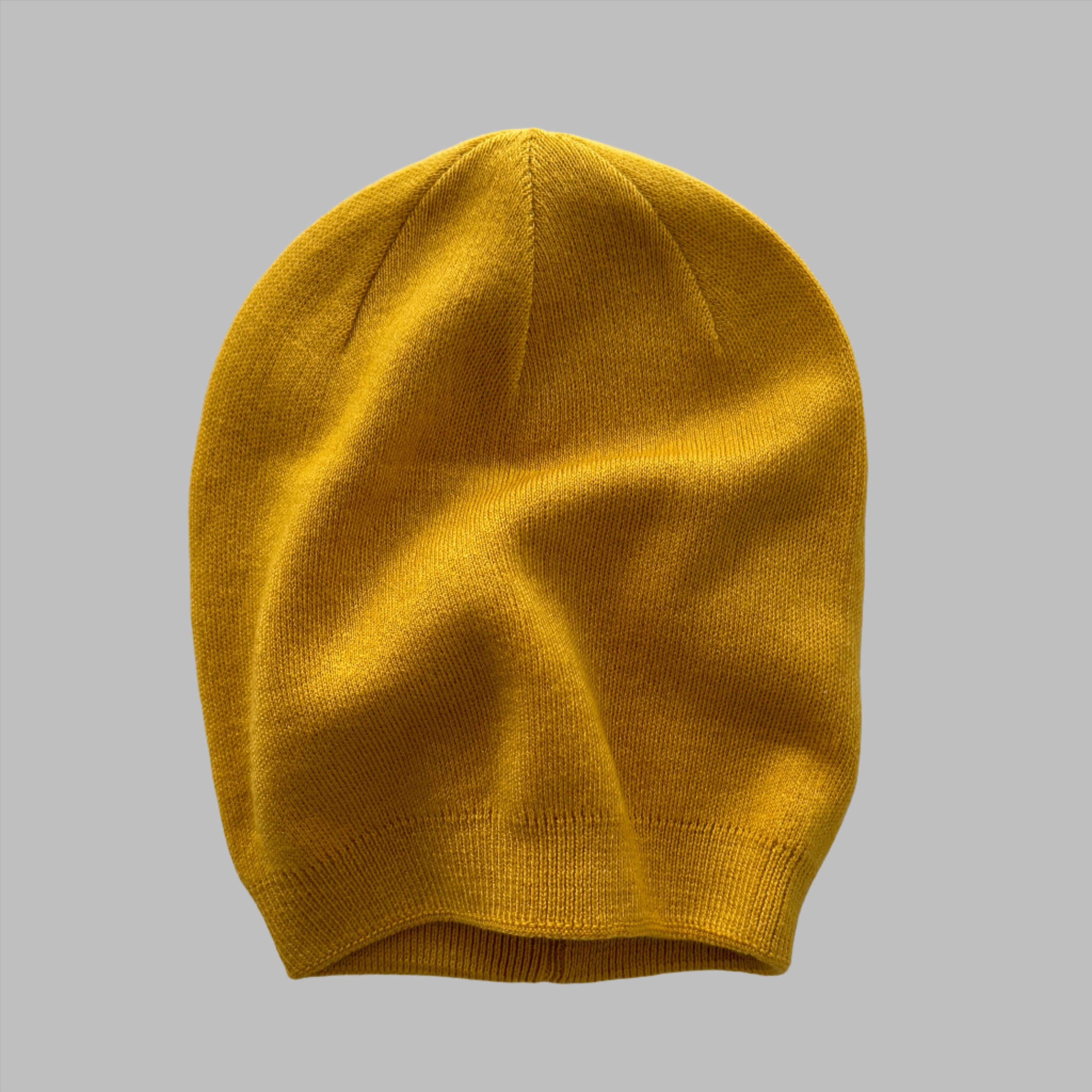 mens gold yellow cashmere beanie 