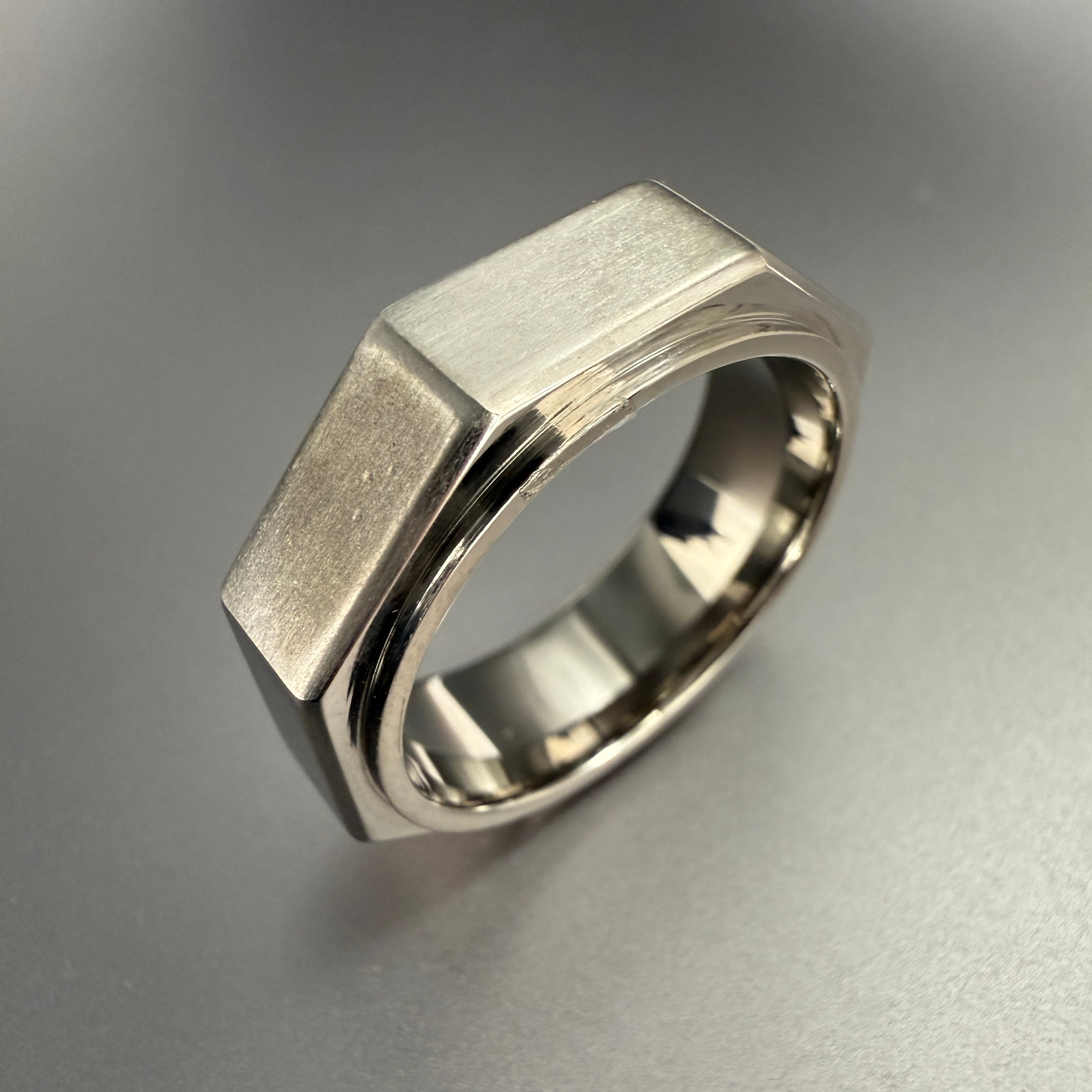Silver Stainless Octagon Hardware Nut Ring, 8mm