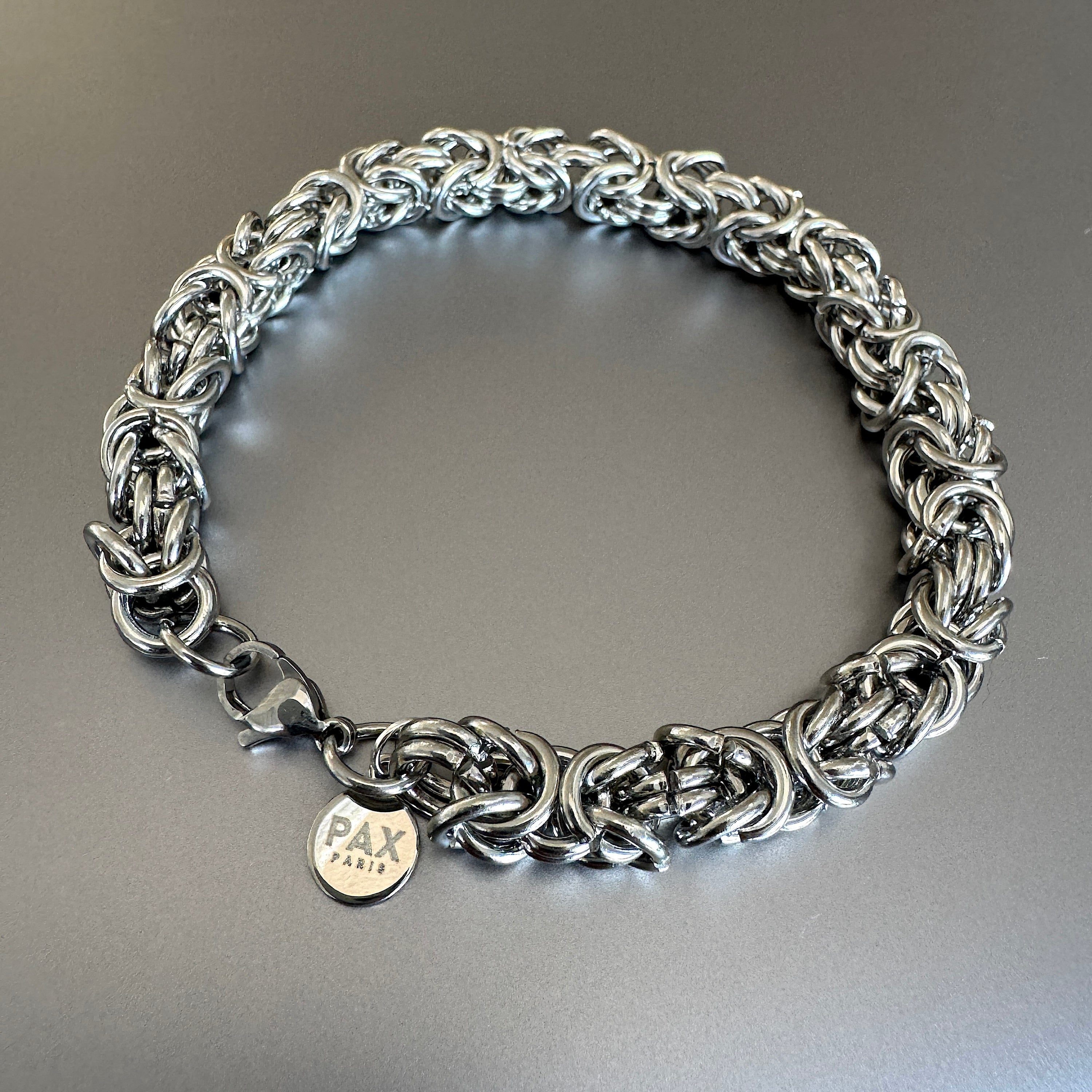 Mesh Stainless Silver Bracelet, 9mm