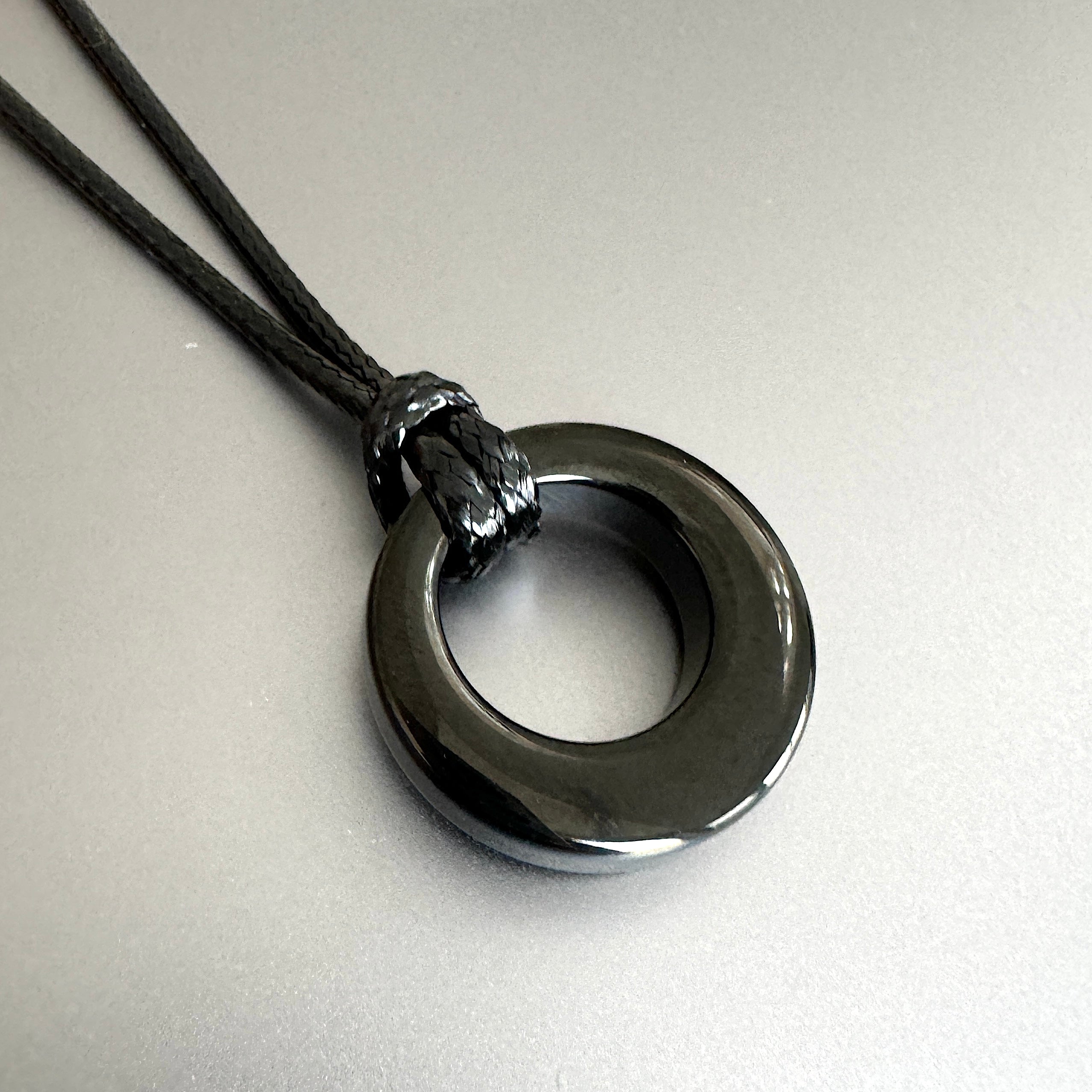 Circle Amulet Pendant on Cord