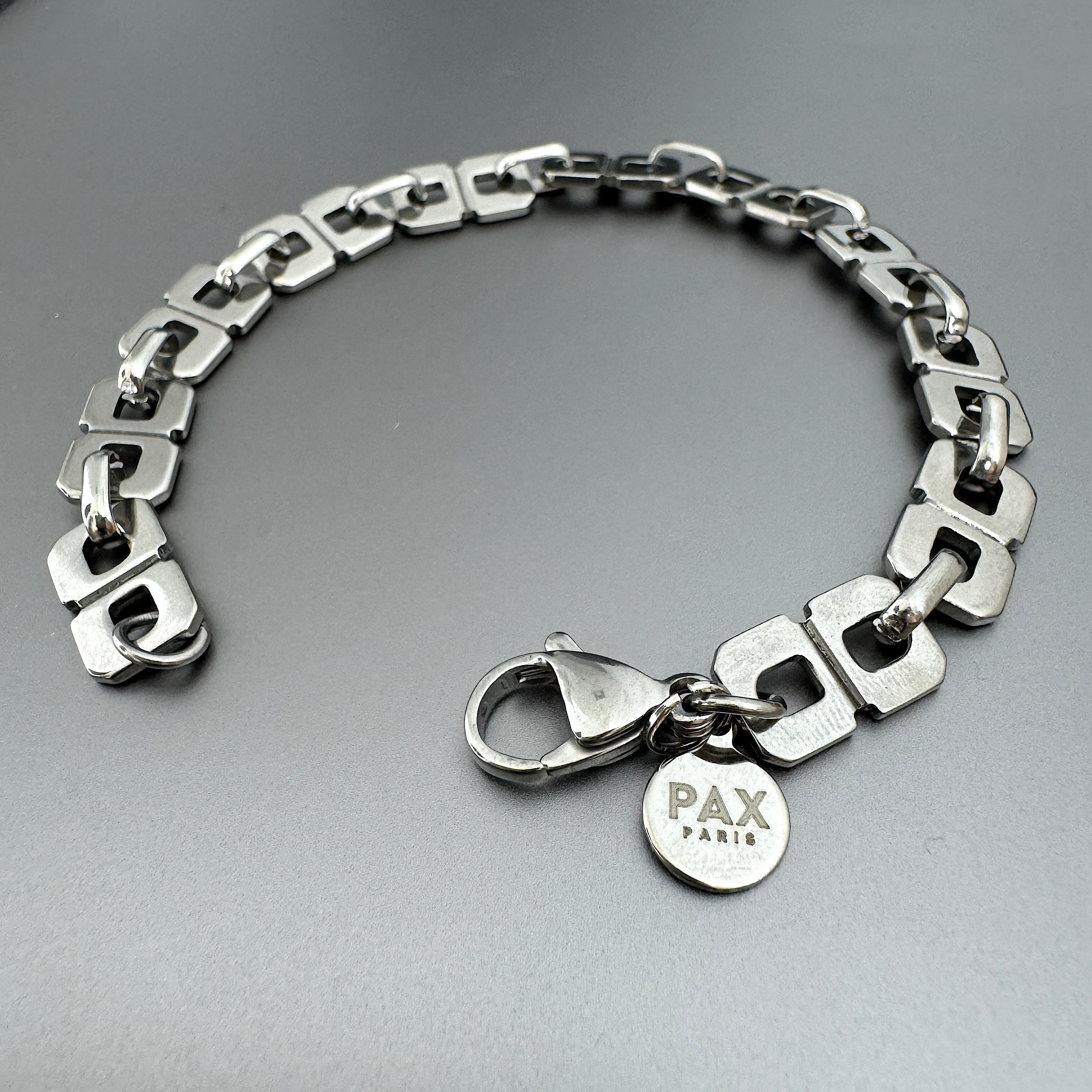 Compact Butterfly Square Link Chain Bracelet