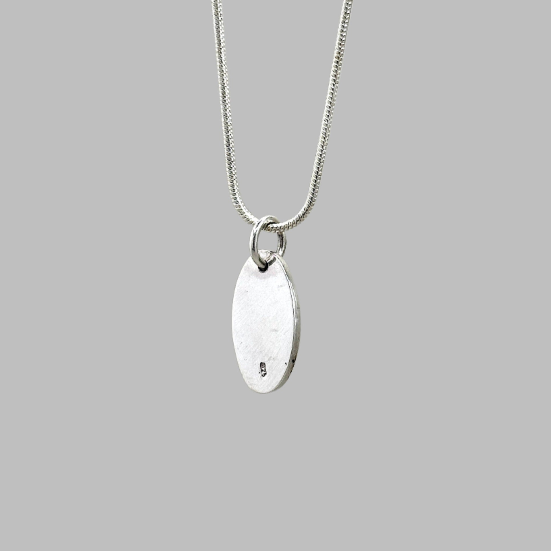 Large Oval Polished Pendant Necklace