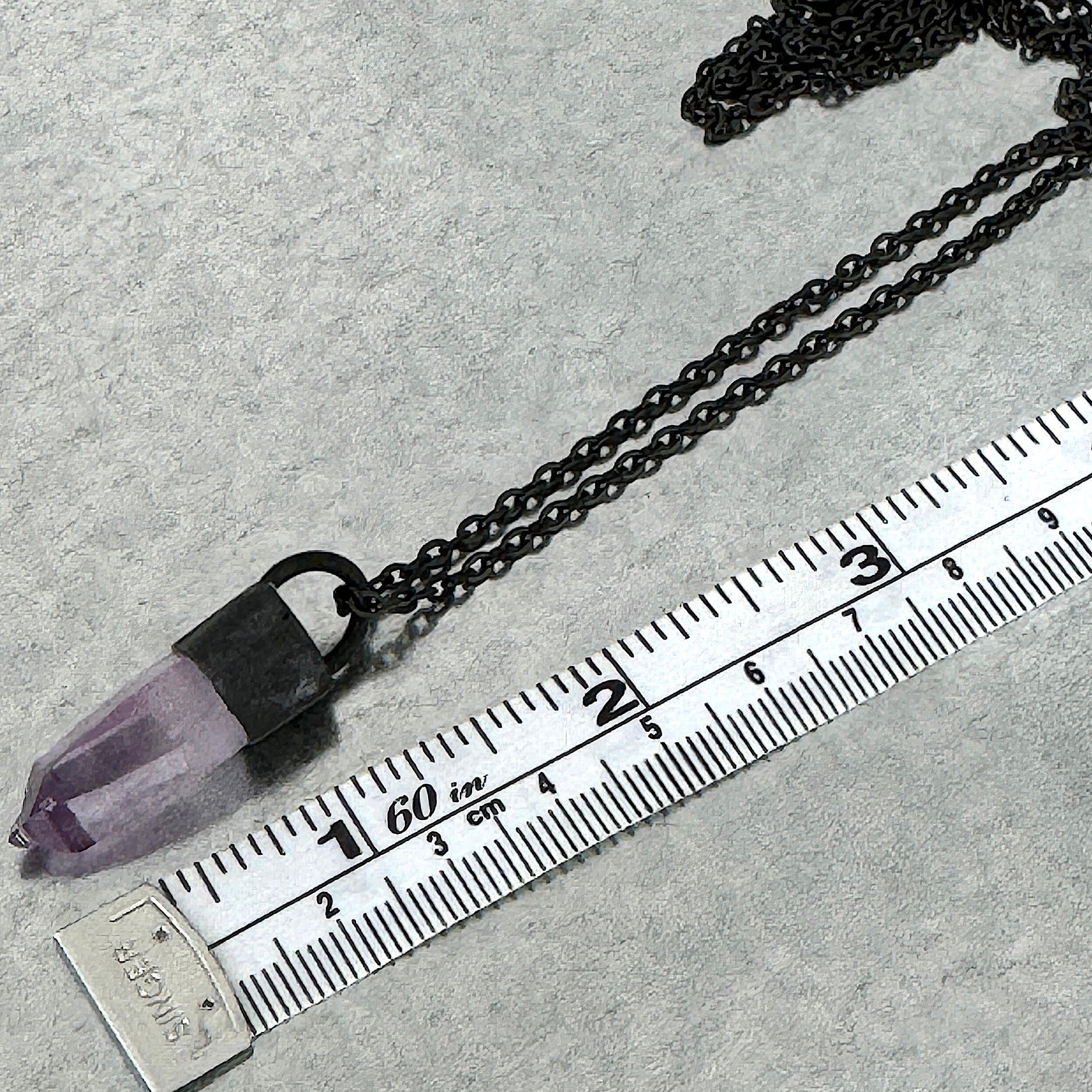 CRYSTAL TALISMAN PENDANT NECKLACE ON STERLING SILVER BASE