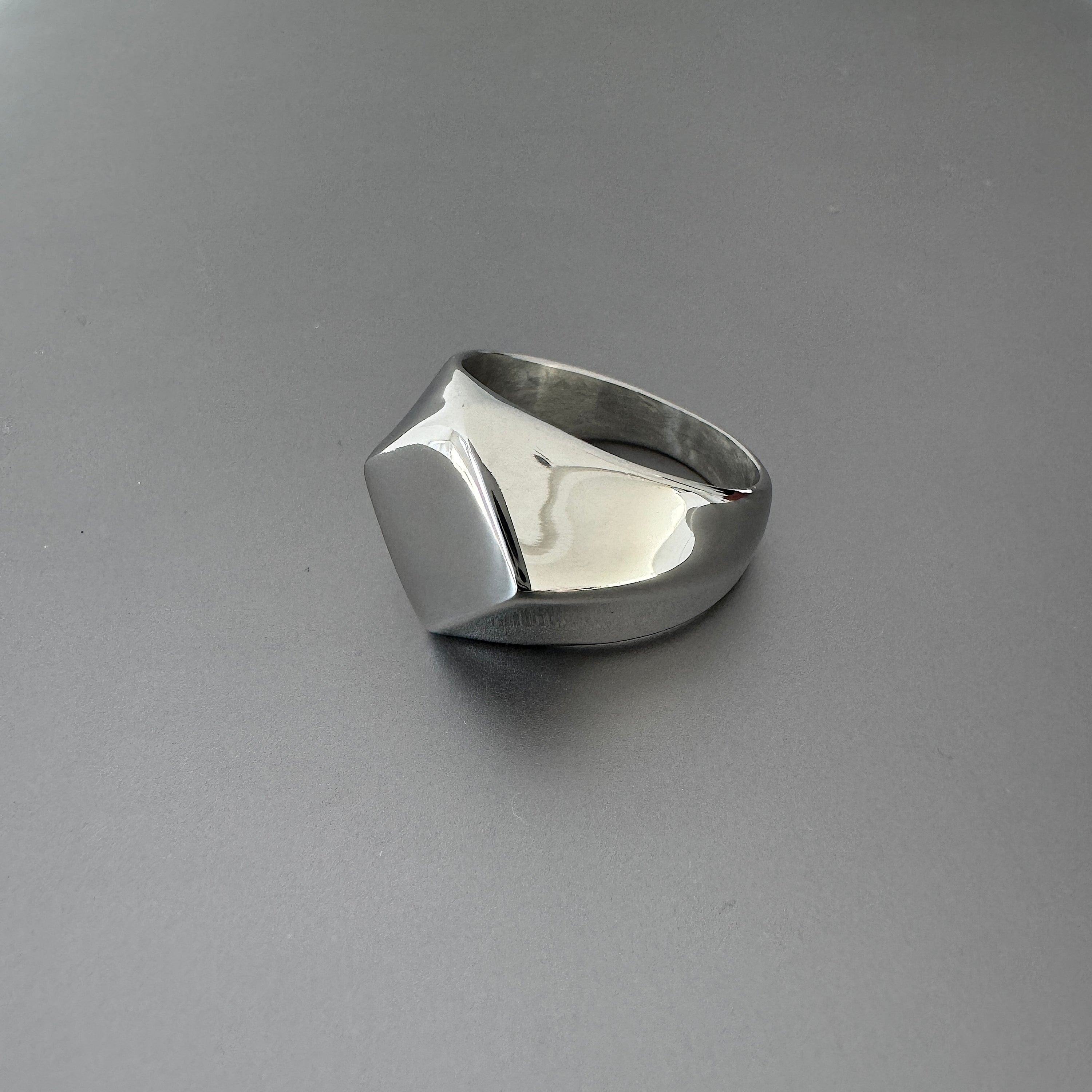 Fashion Square Face Signet Ring, 16mm