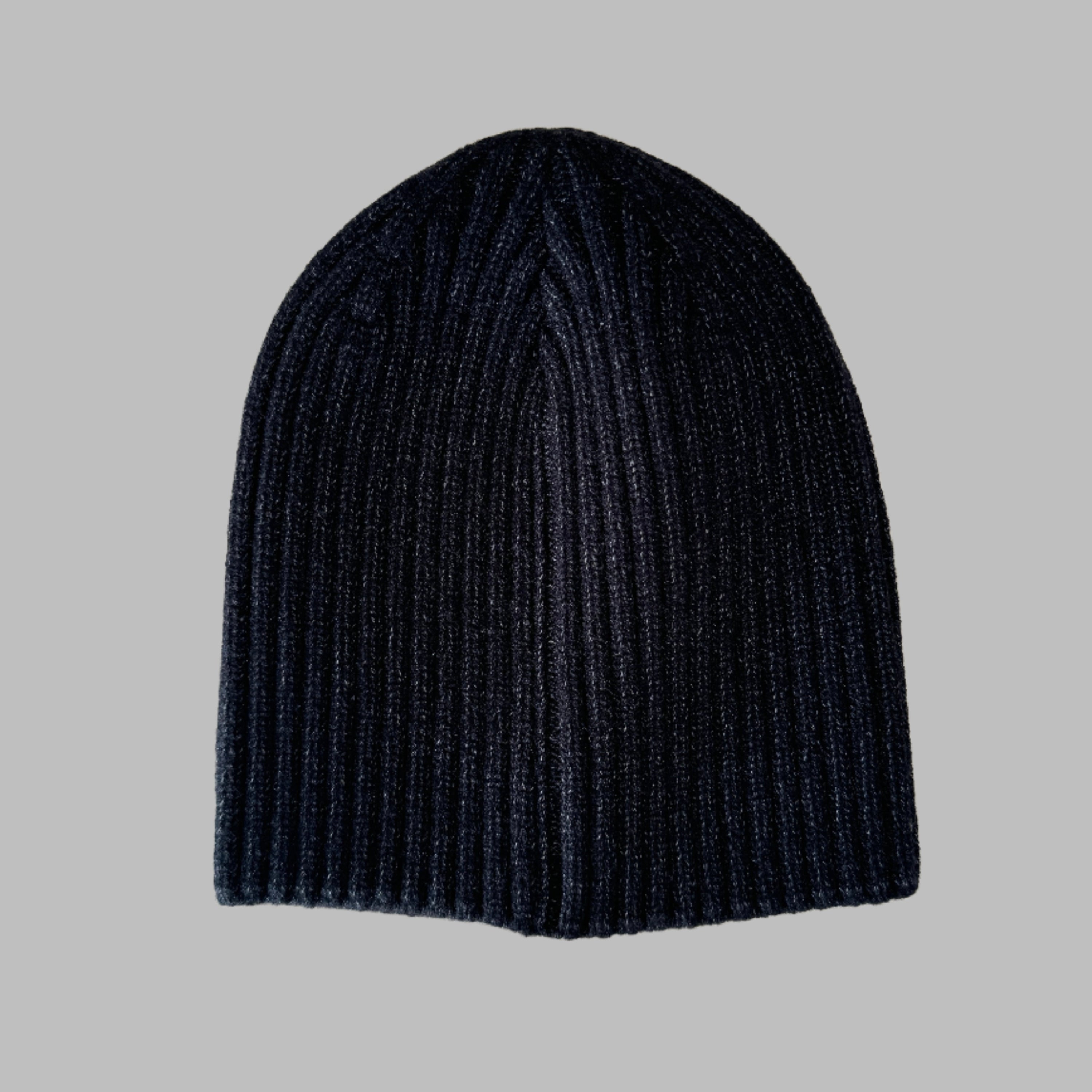 mens indigo navy ribbed beanie