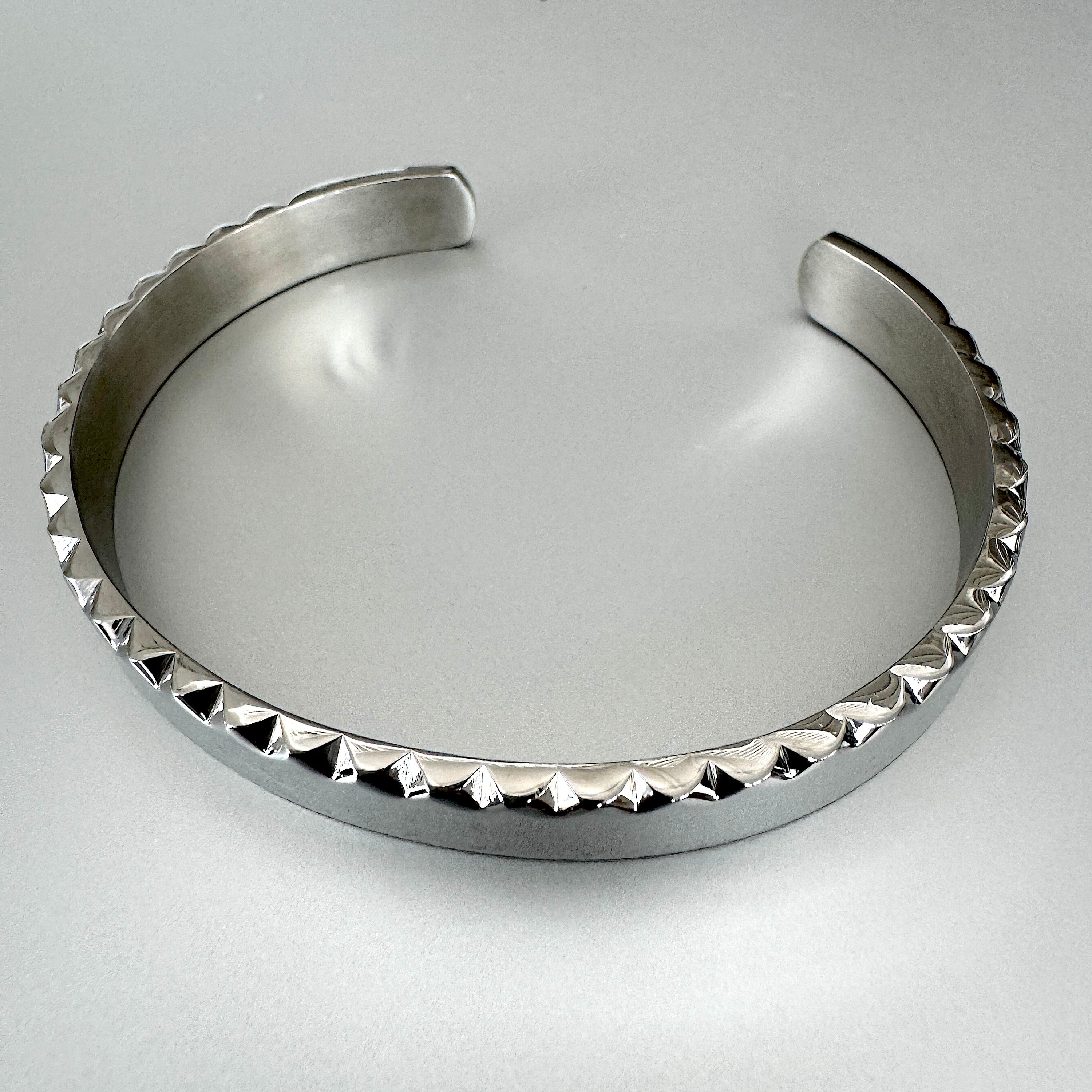 Gear Stainless Cuff Bracelet, 4mm