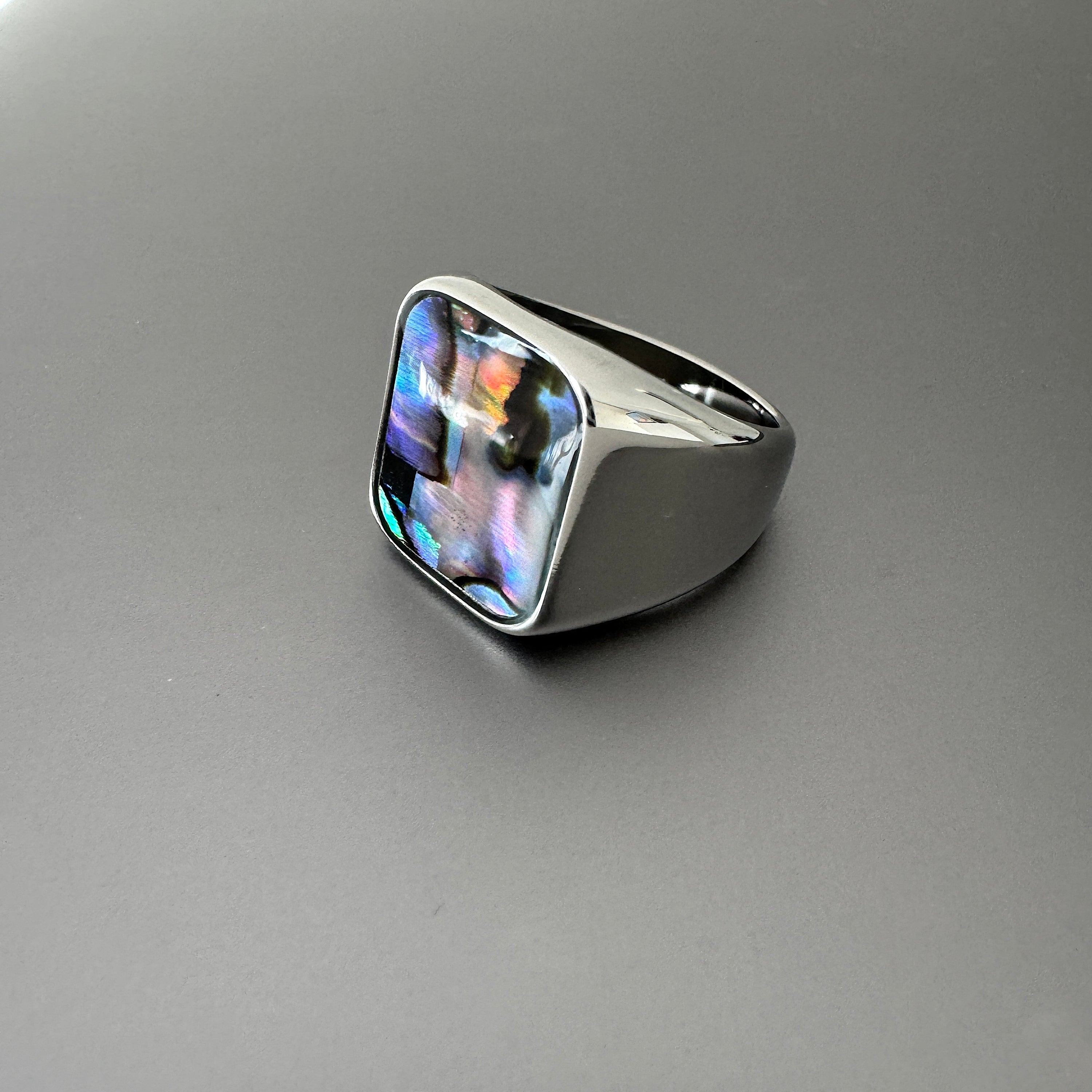 Square Shell Fashion Ring