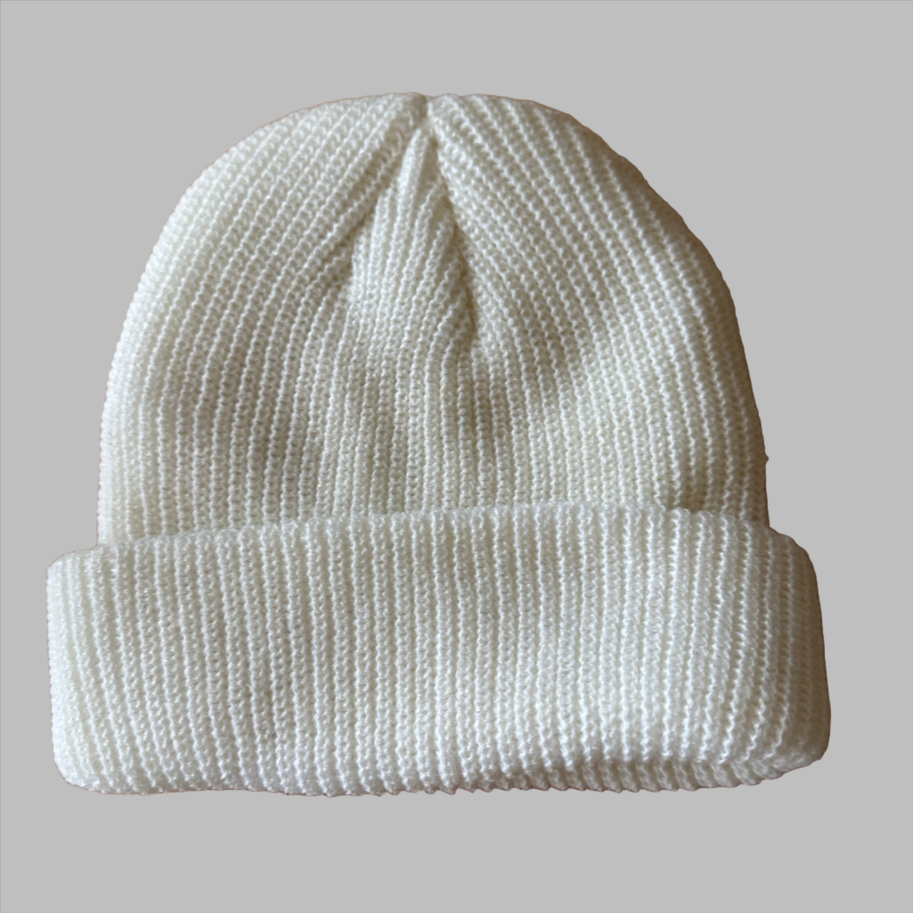 mens skullcap beanie white