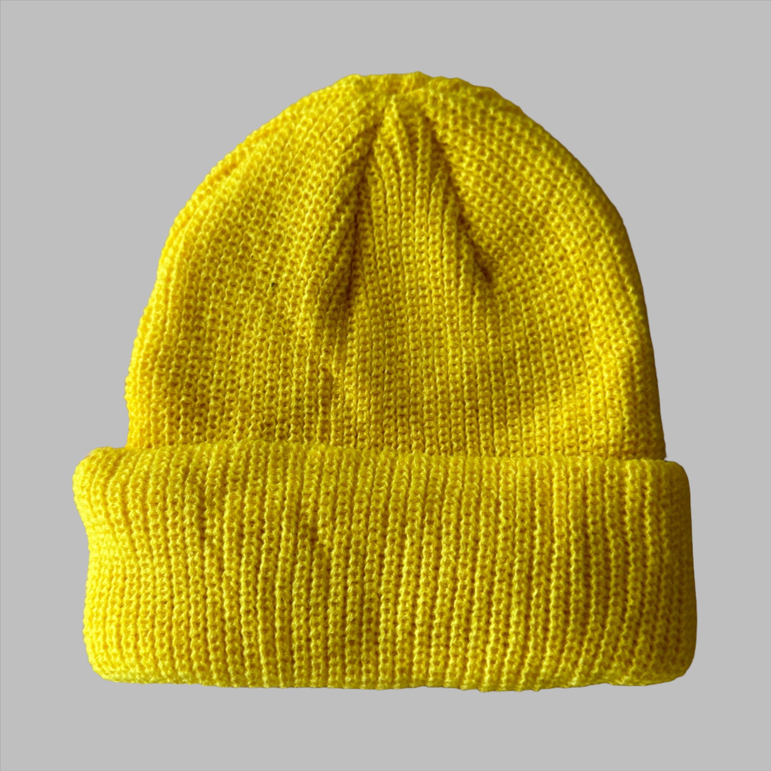 mens yellow skullcap beanie