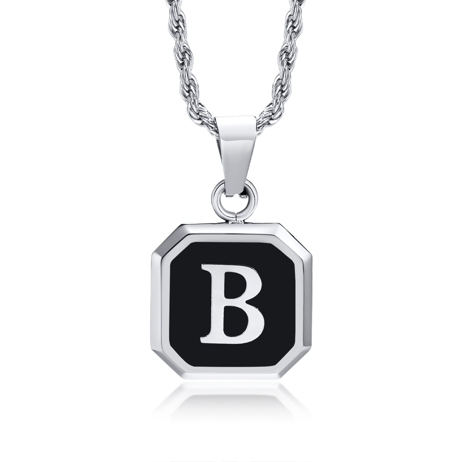 Initial Letter Pendant Necklace A-Z