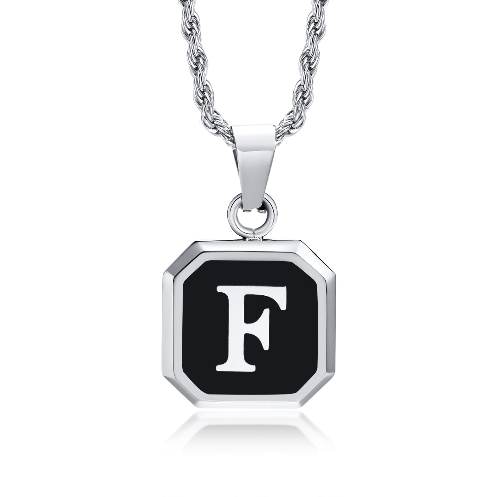 Initial Letter Pendant Necklace A-Z