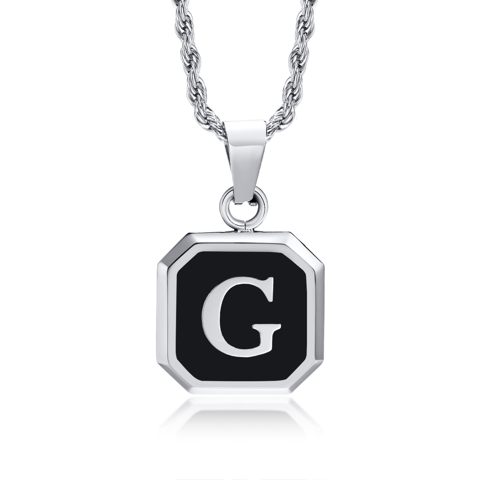 Initial Letter Pendant Necklace A-Z