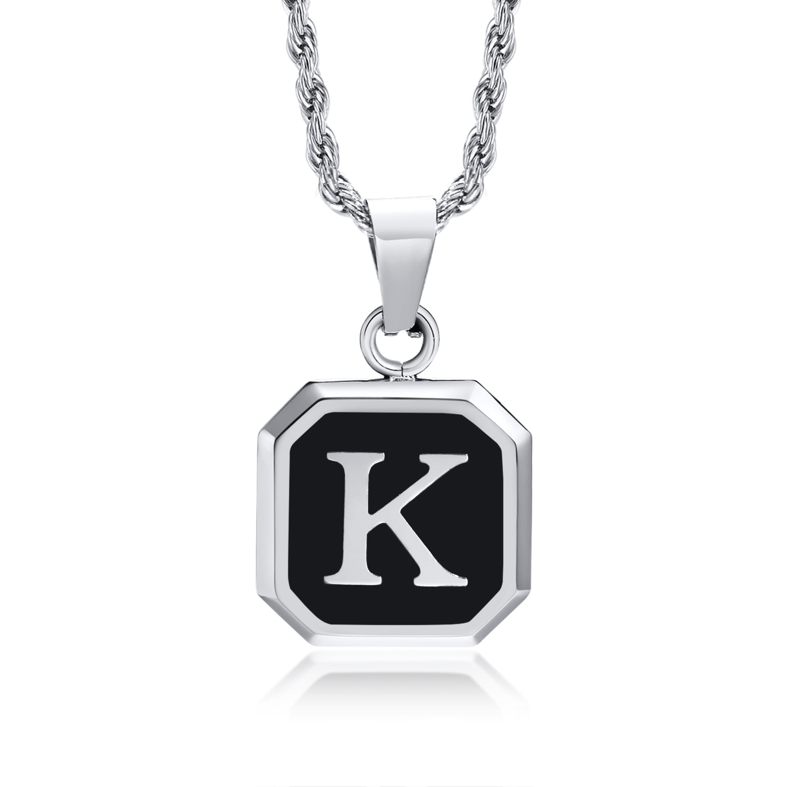 Initial Letter Pendant Necklace A-Z