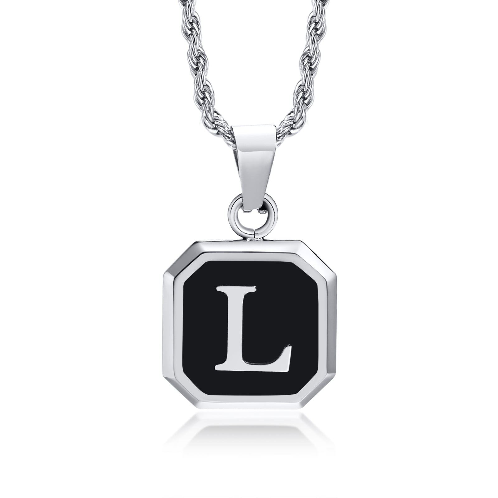 Initial Letter Pendant Necklace A-Z